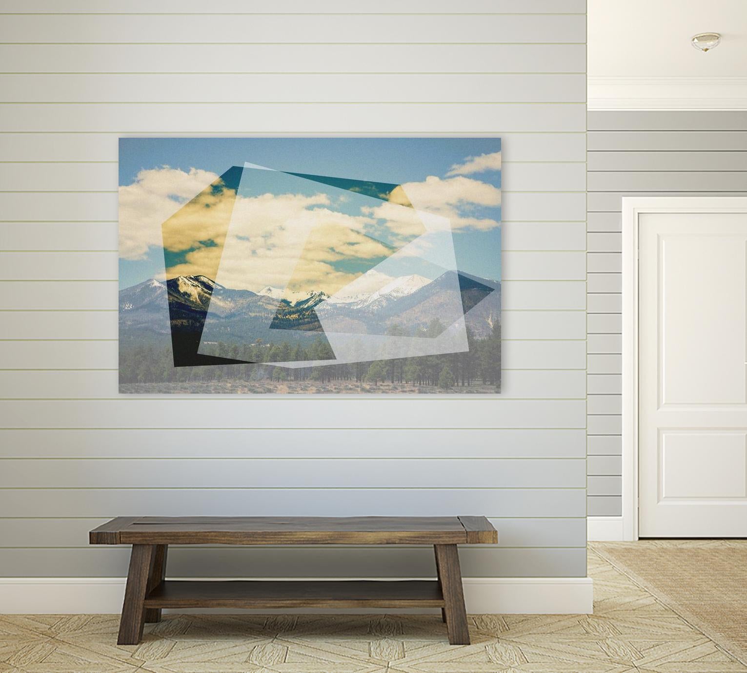 The Geometric Hills 1 by DavidJordan Williams on GIANT ART - blue shapes