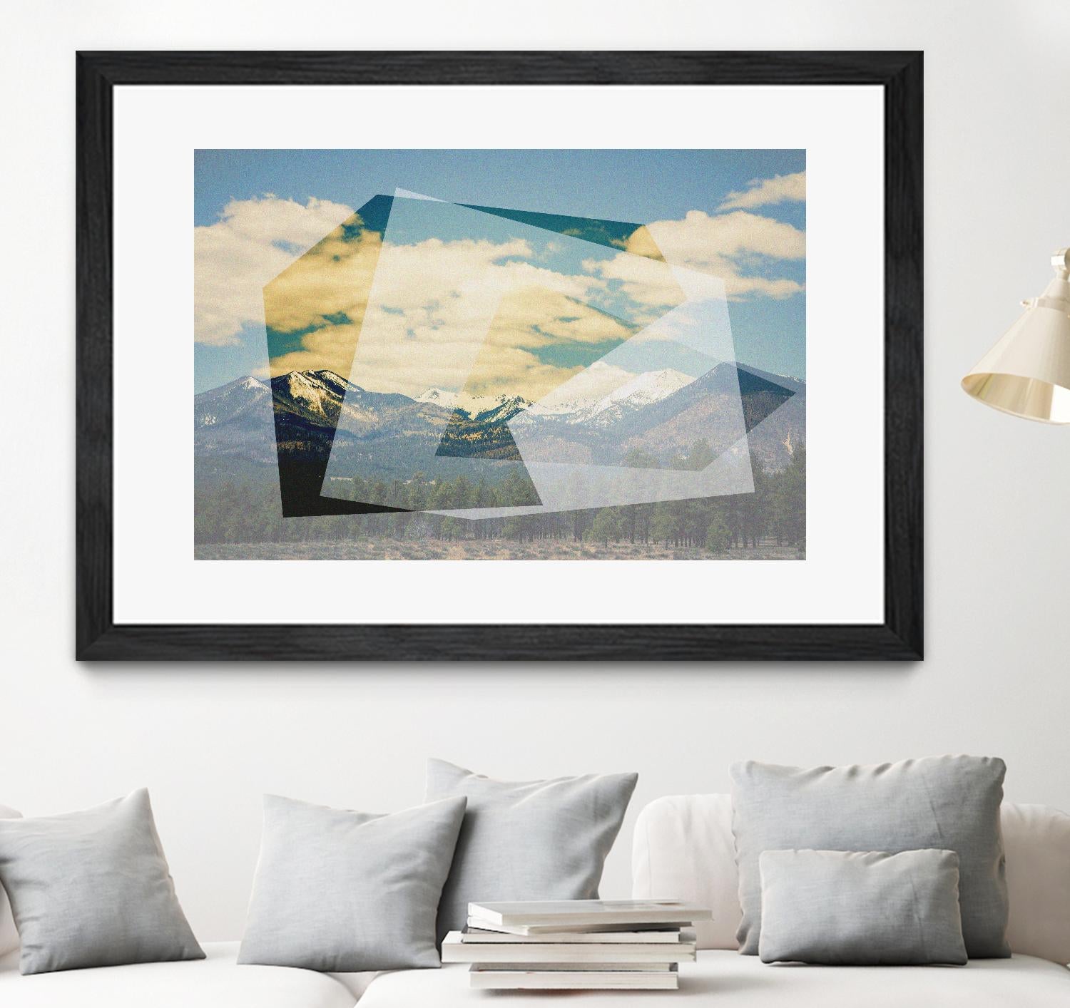 The Geometric Hills 1 by DavidJordan Williams on GIANT ART - blue shapes