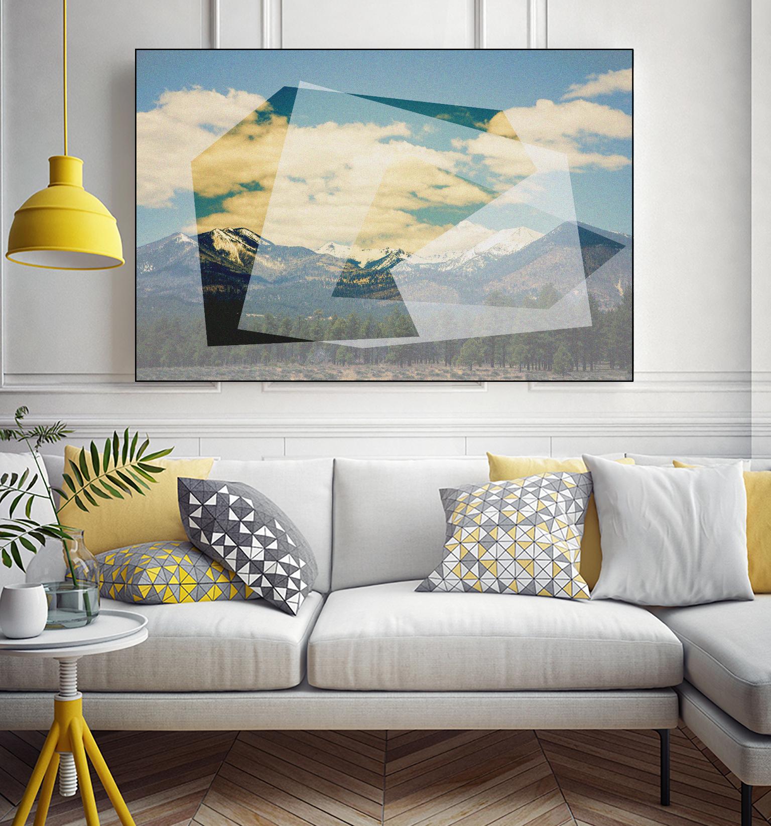 The Geometric Hills 1 by DavidJordan Williams on GIANT ART - green abstract