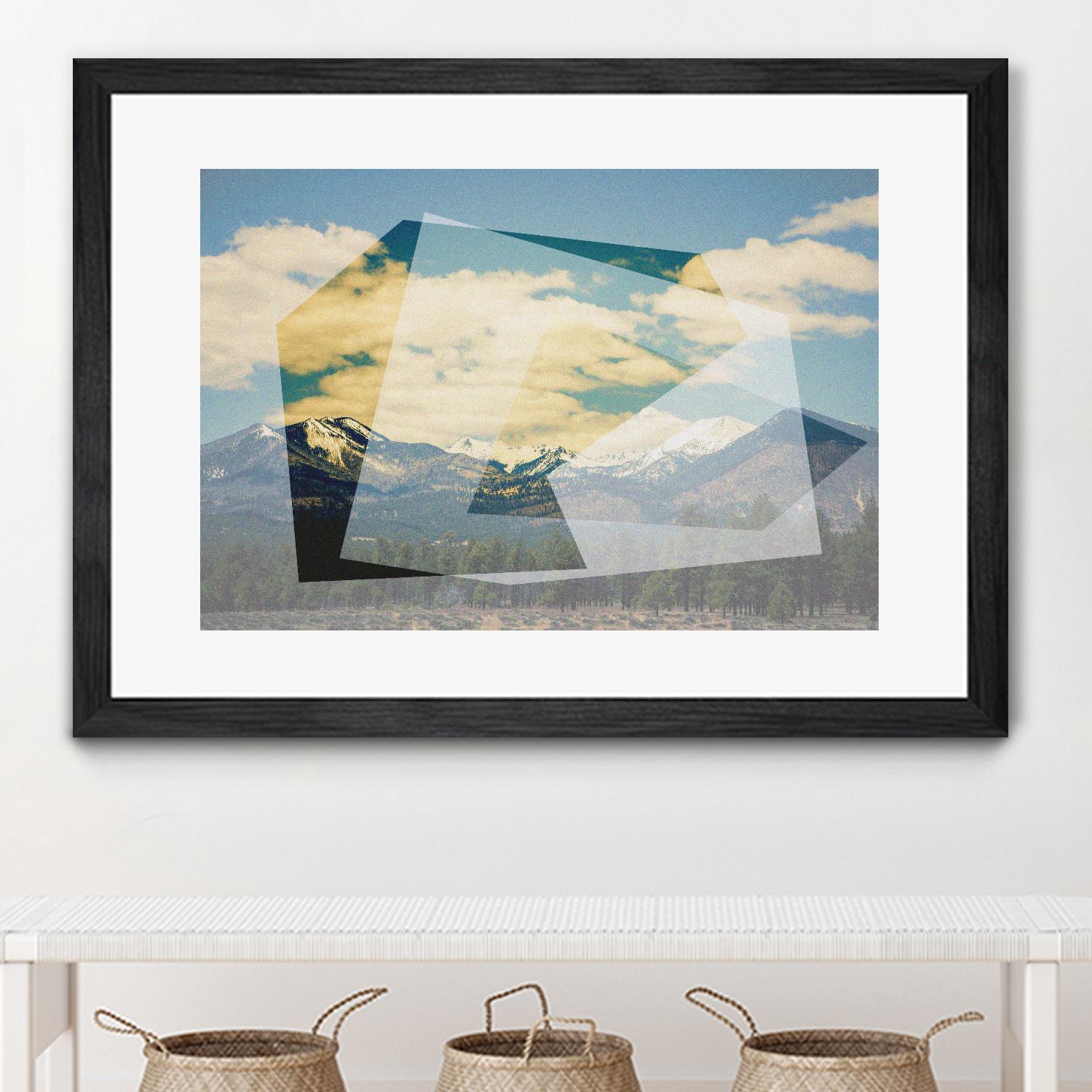 The Geometric Hills 1 by DavidJordan Williams on GIANT ART - blue shapes