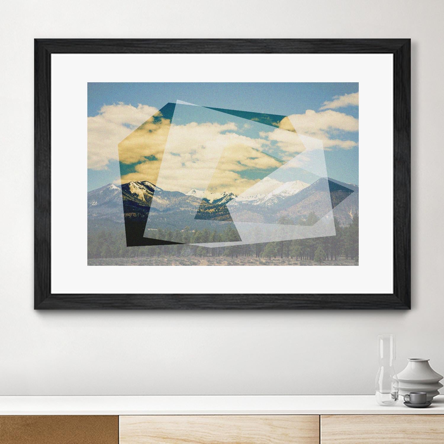 The Geometric Hills 1 by DavidJordan Williams on GIANT ART - blue shapes