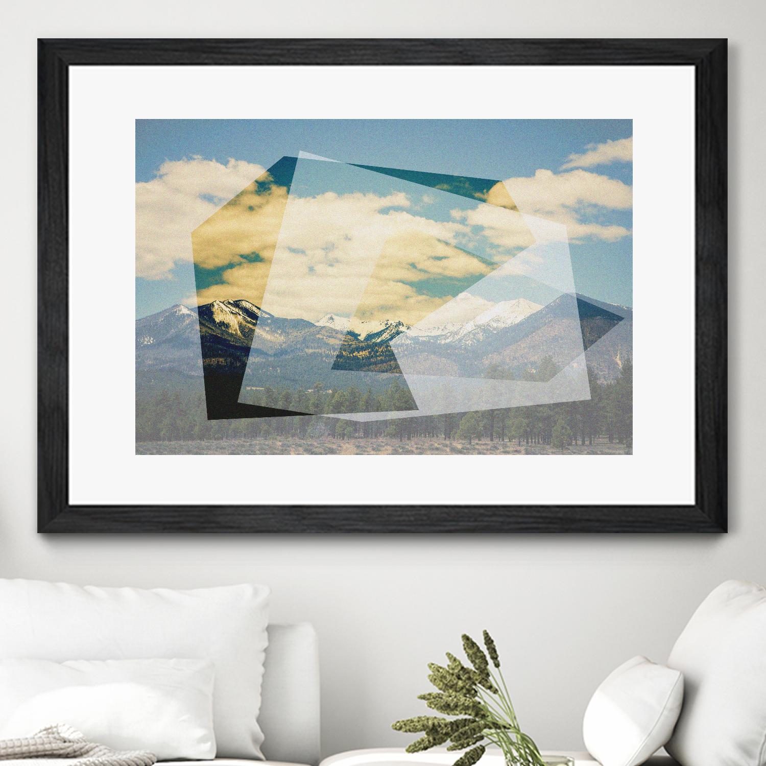 The Geometric Hills 1 by DavidJordan Williams on GIANT ART - blue shapes