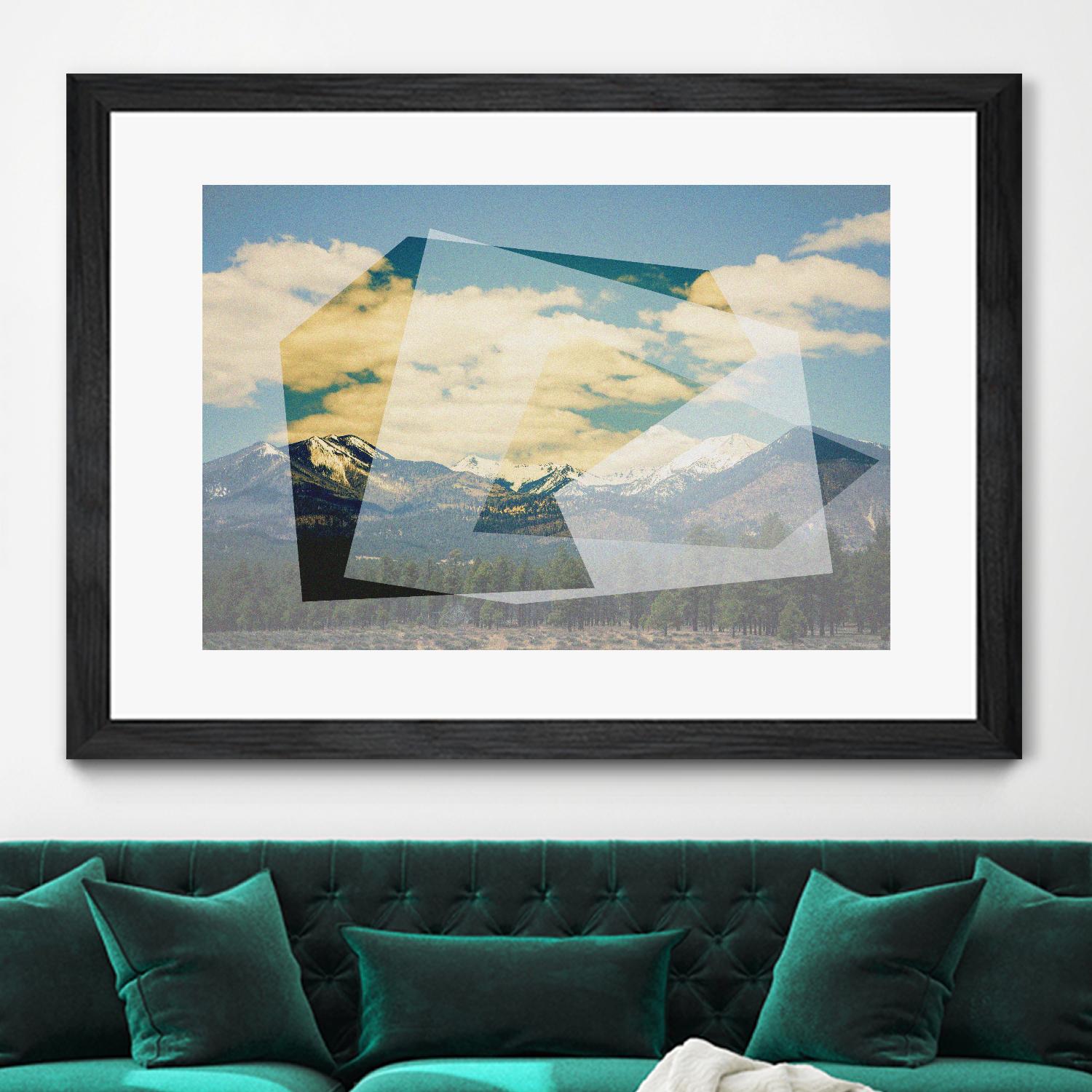 The Geometric Hills 1 by DavidJordan Williams on GIANT ART - blue shapes