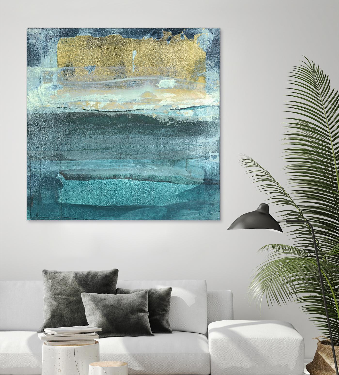 Indigo Evening 1 by Maeve Harris on GIANT ART - green abstract