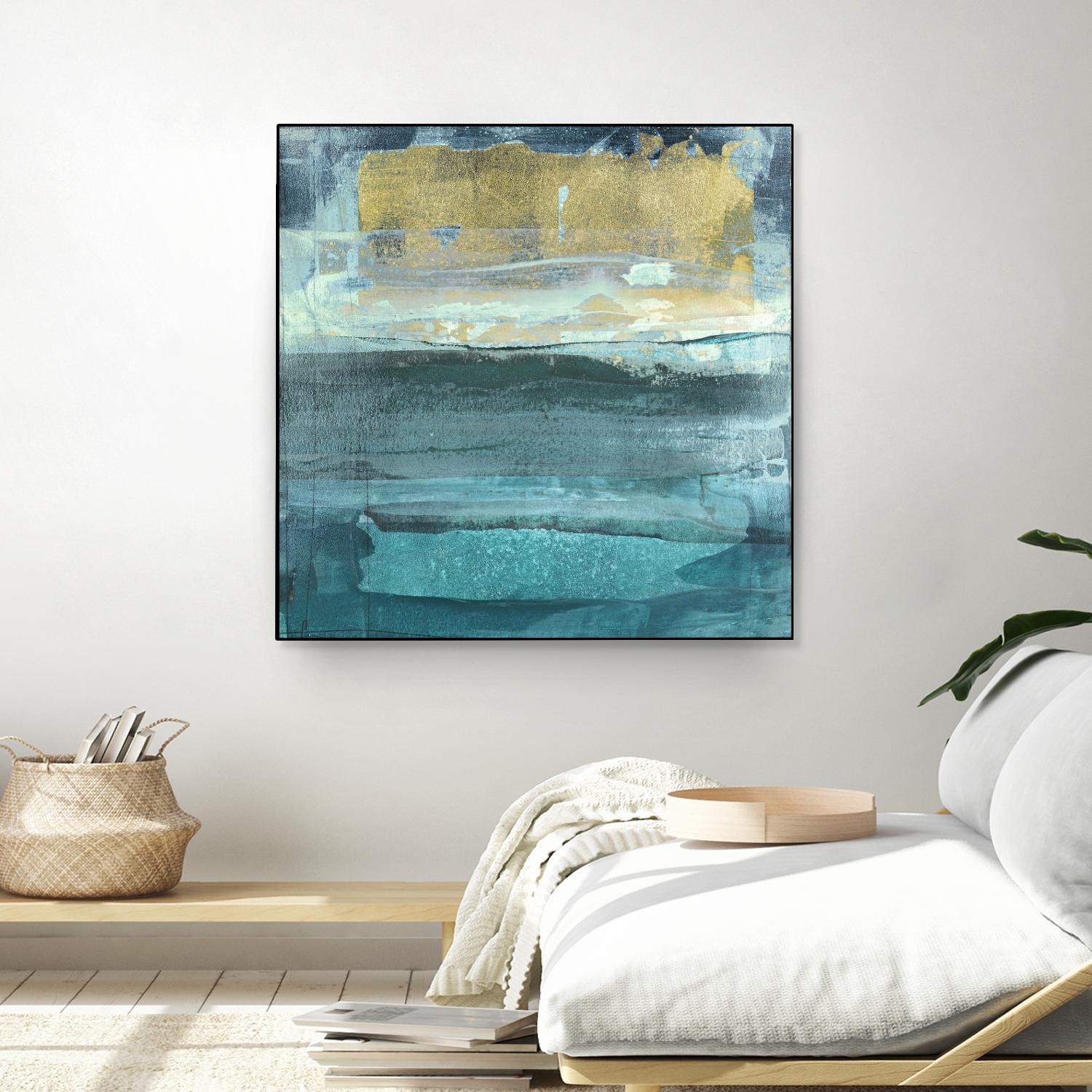 Indigo Evening 1 by Maeve Harris on GIANT ART - green abstract