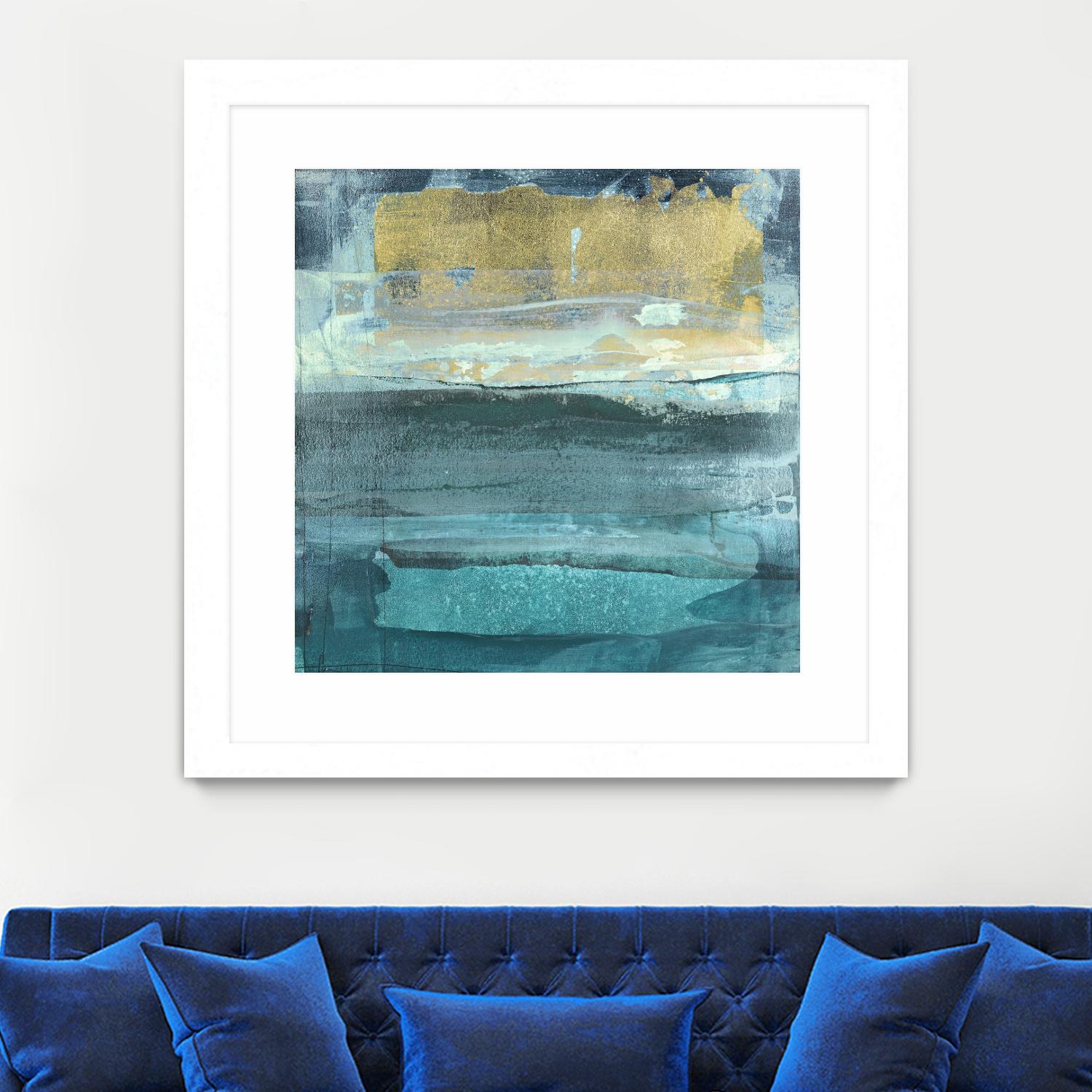 Indigo Evening 1 by Maeve Harris on GIANT ART - green abstract