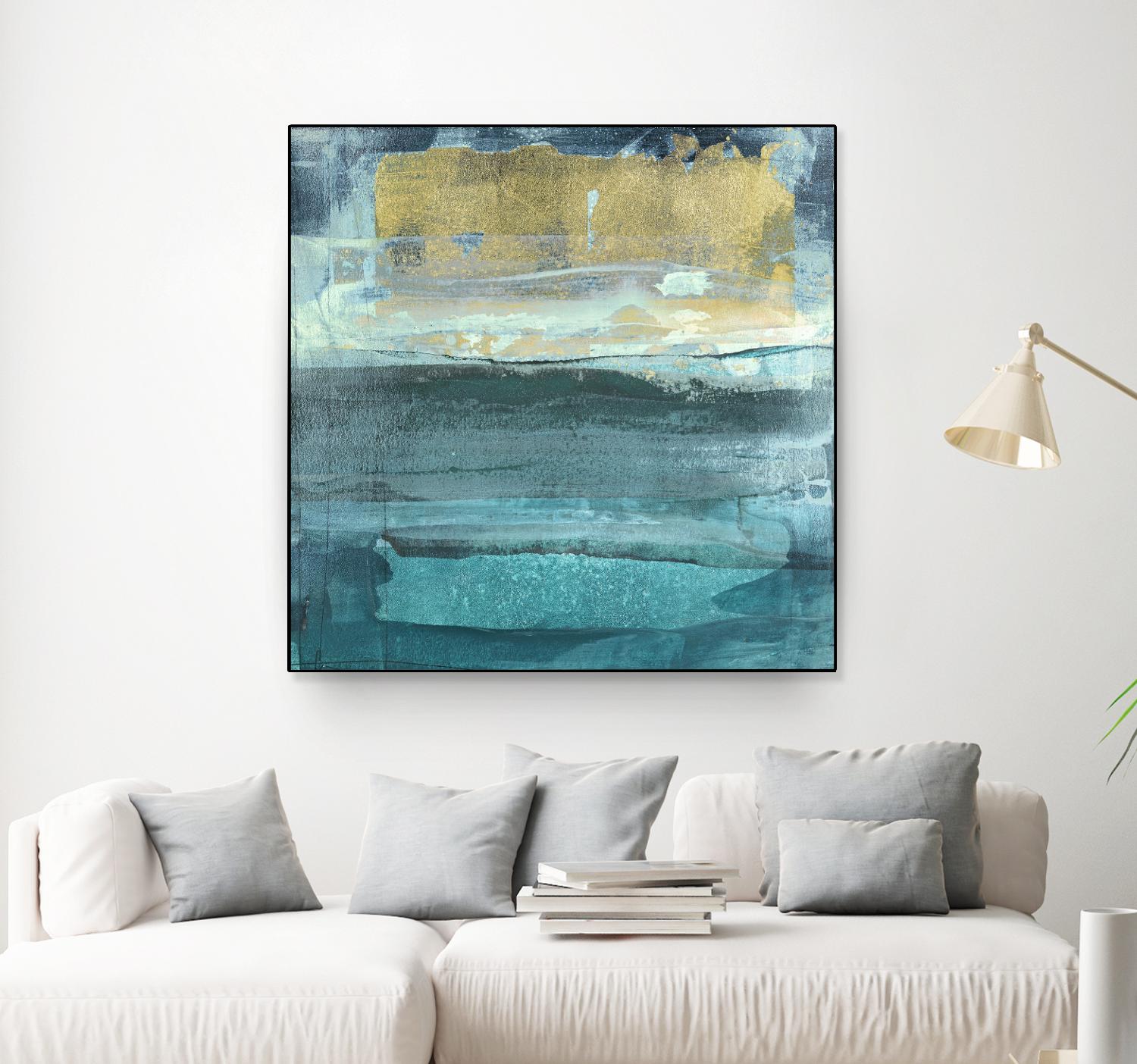 Indigo Evening 1 by Maeve Harris on GIANT ART - green abstract