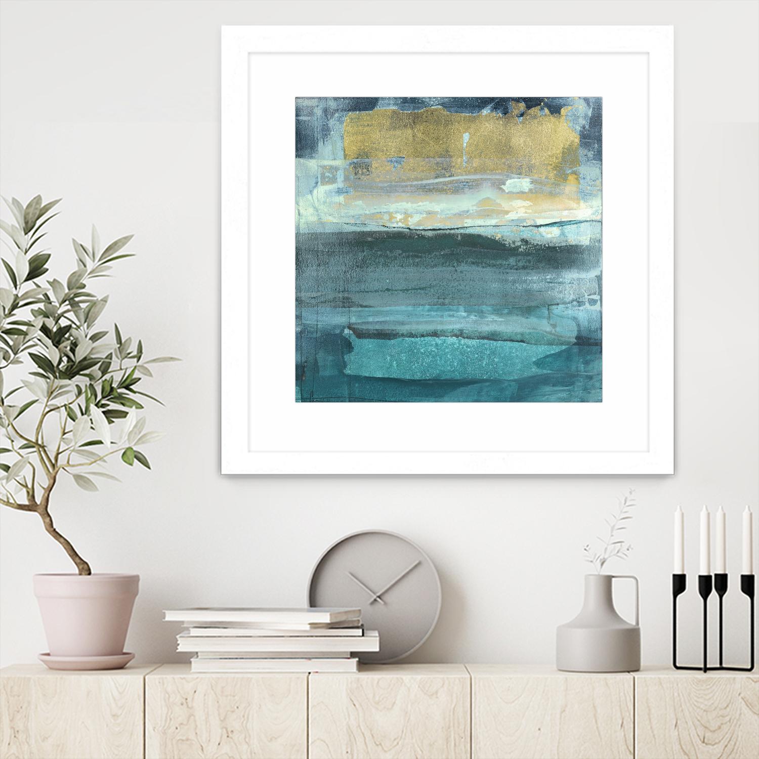 Indigo Evening 1 by Maeve Harris on GIANT ART - green abstract