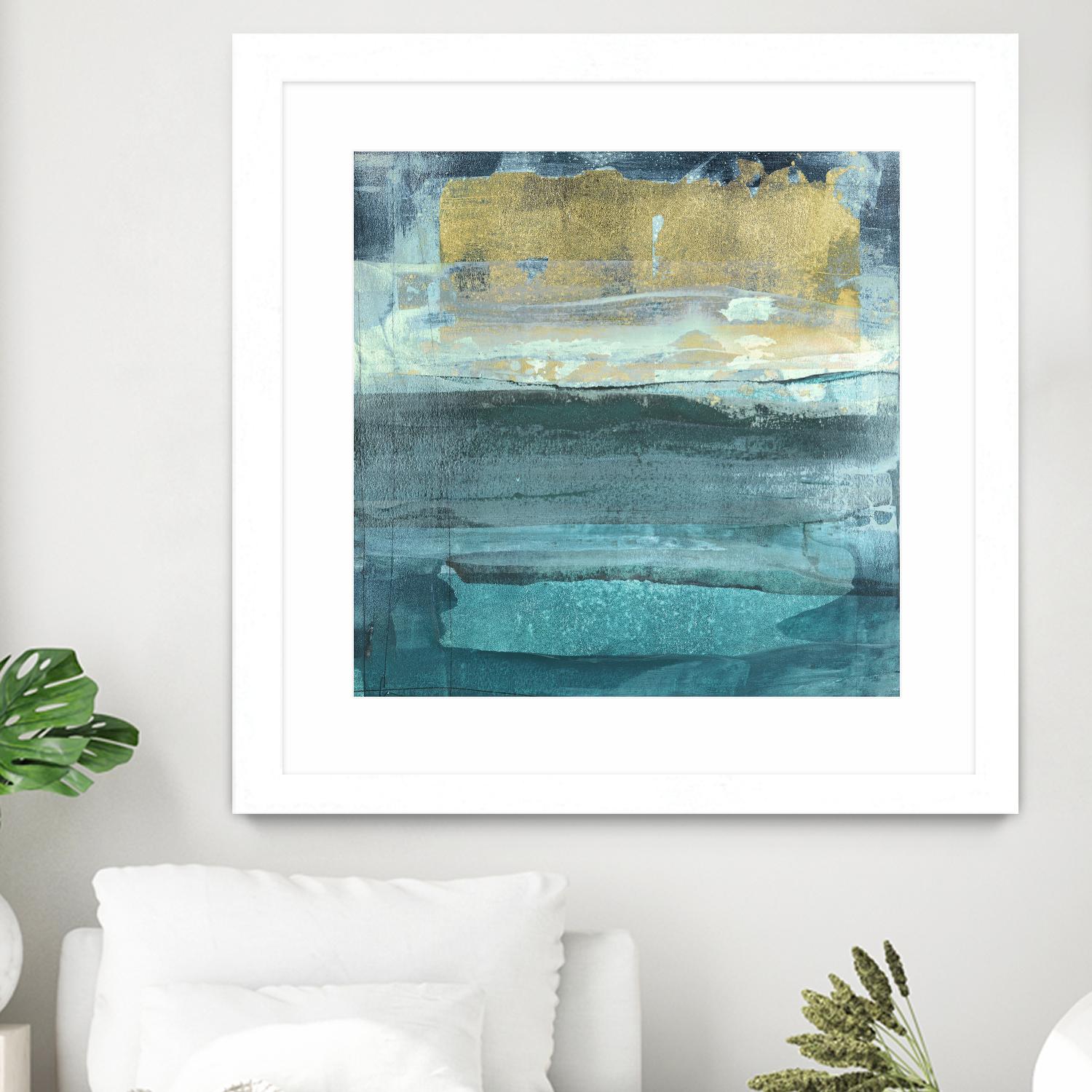 Indigo Evening 1 by Maeve Harris on GIANT ART - green abstract