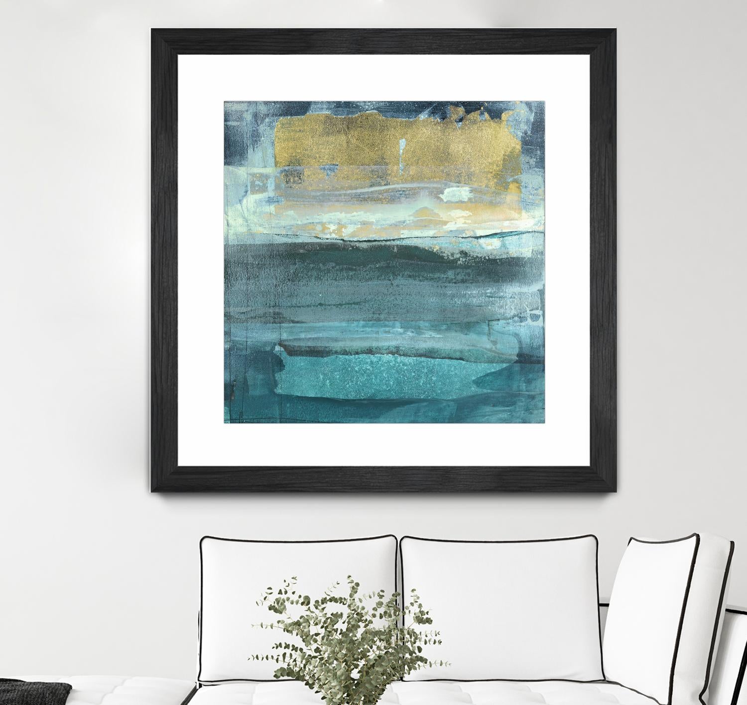 Indigo Evening 1 by Maeve Harris on GIANT ART - green abstract