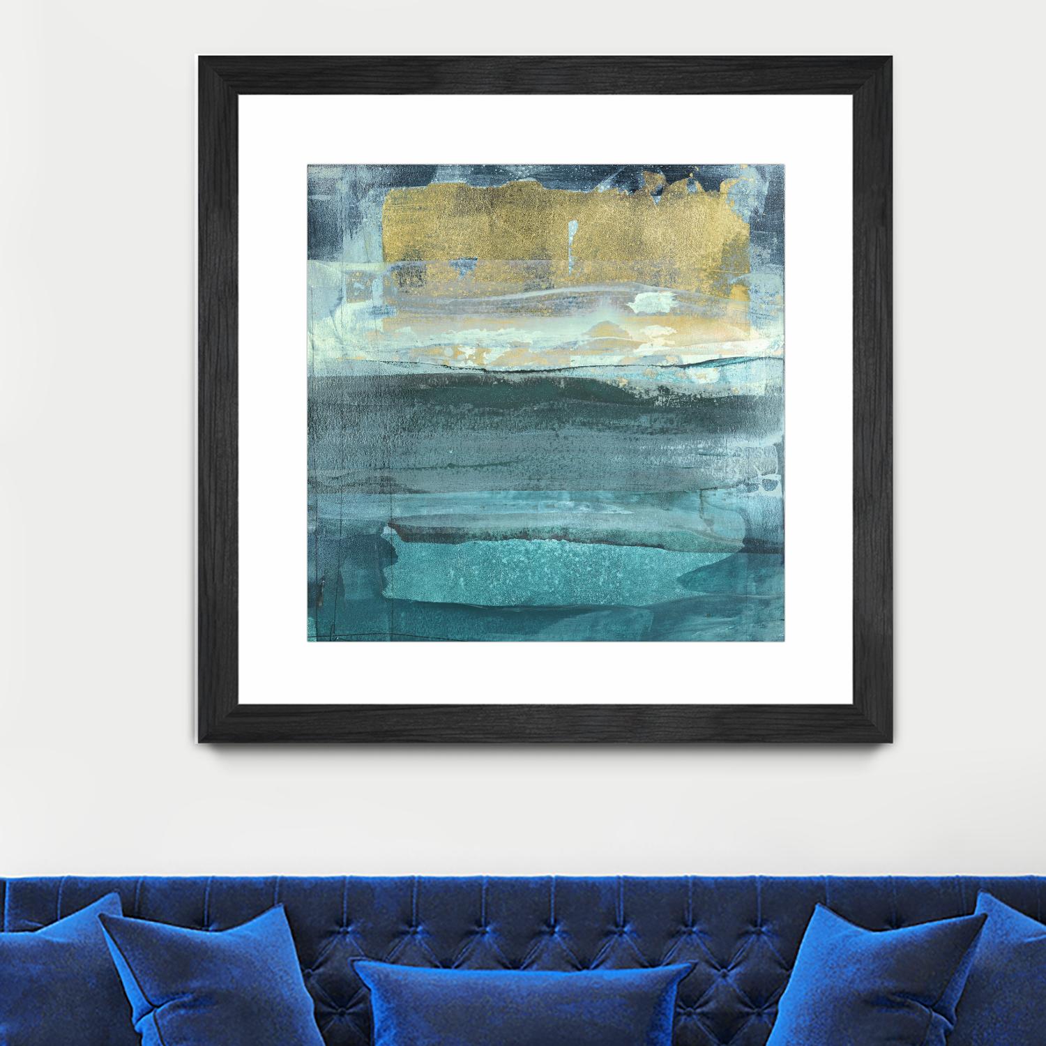 Indigo Evening 1 by Maeve Harris on GIANT ART - green abstract