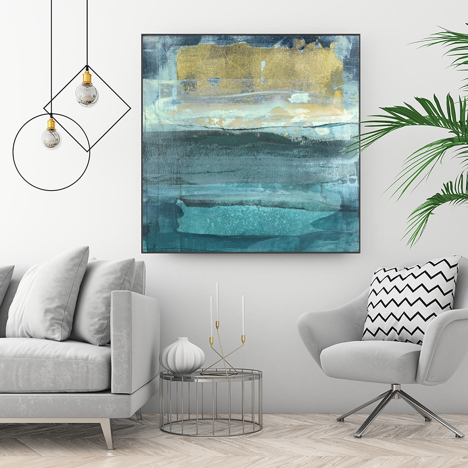 Indigo Evening 1 by Maeve Harris on GIANT ART - green abstract