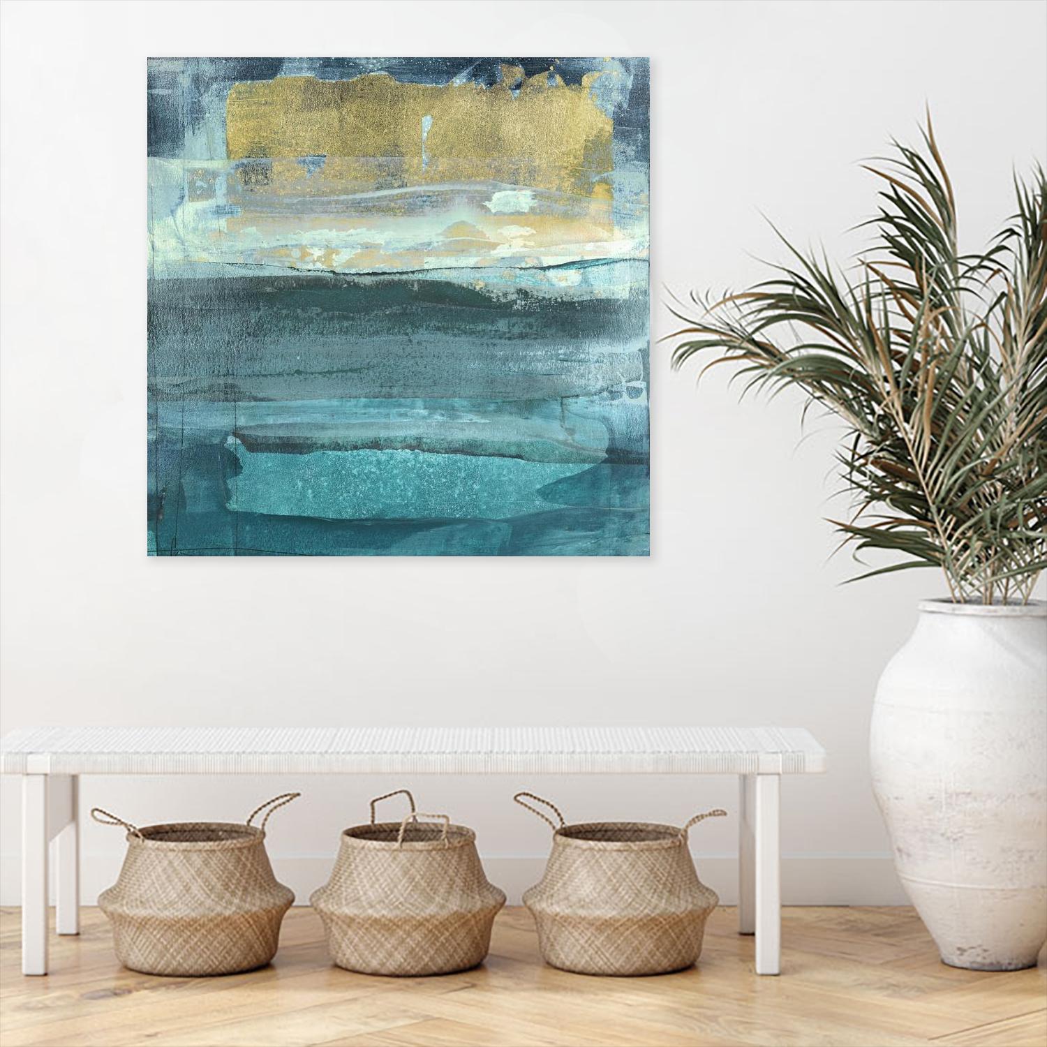 Indigo Evening 1 by Maeve Harris on GIANT ART - green abstract