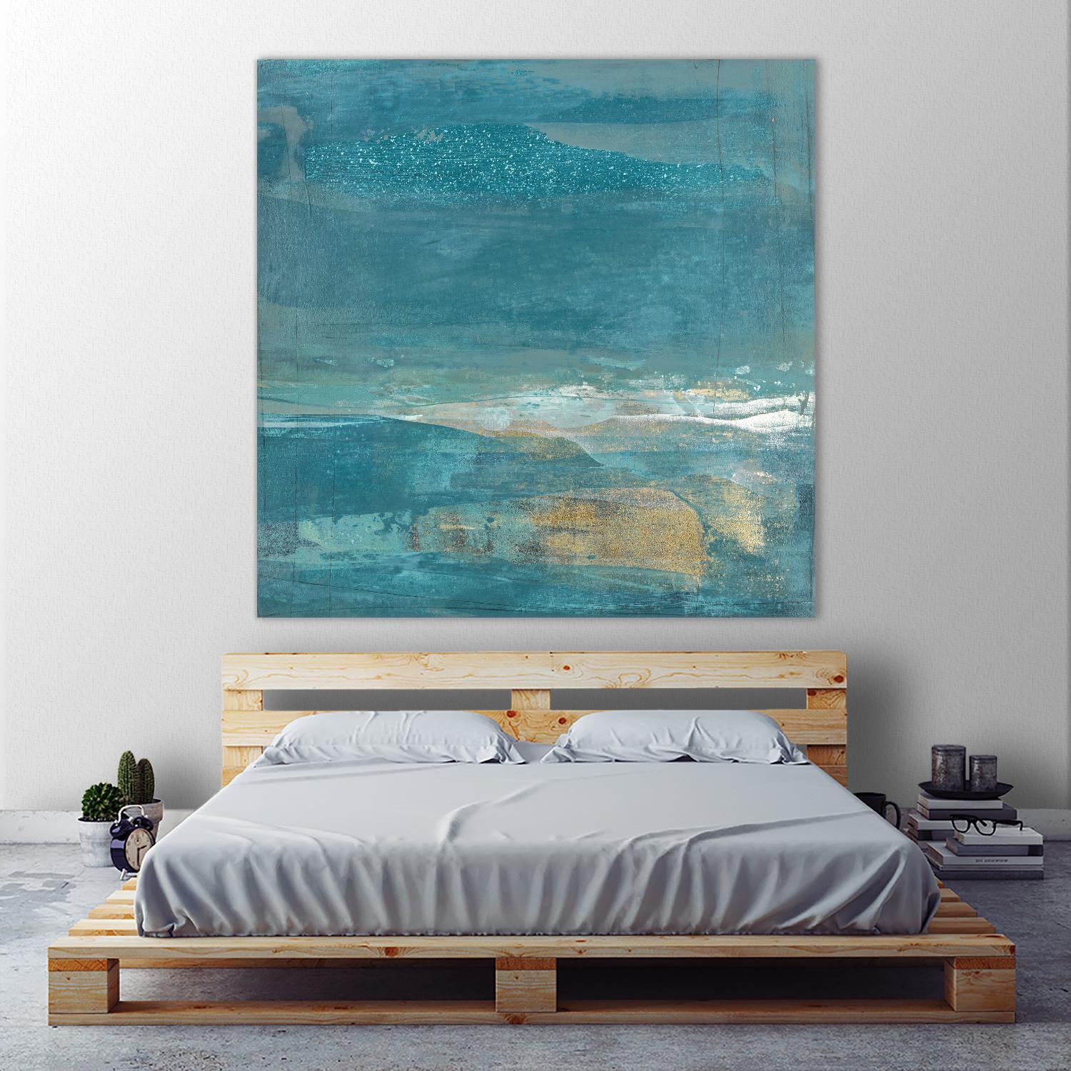 Indigo Evening 2 by Maeve Harris on GIANT ART - gold abstract