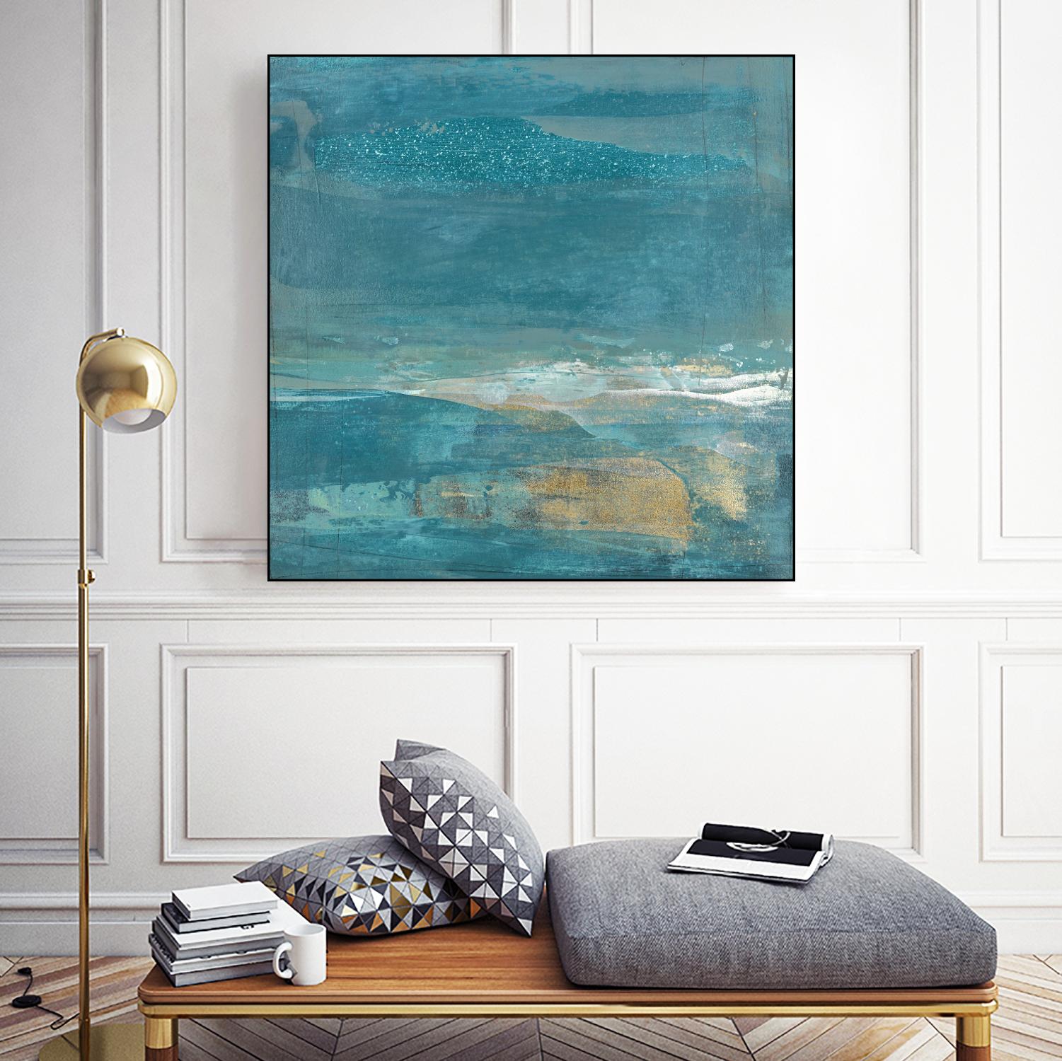 Indigo Evening 2 by Maeve Harris on GIANT ART - gold abstract