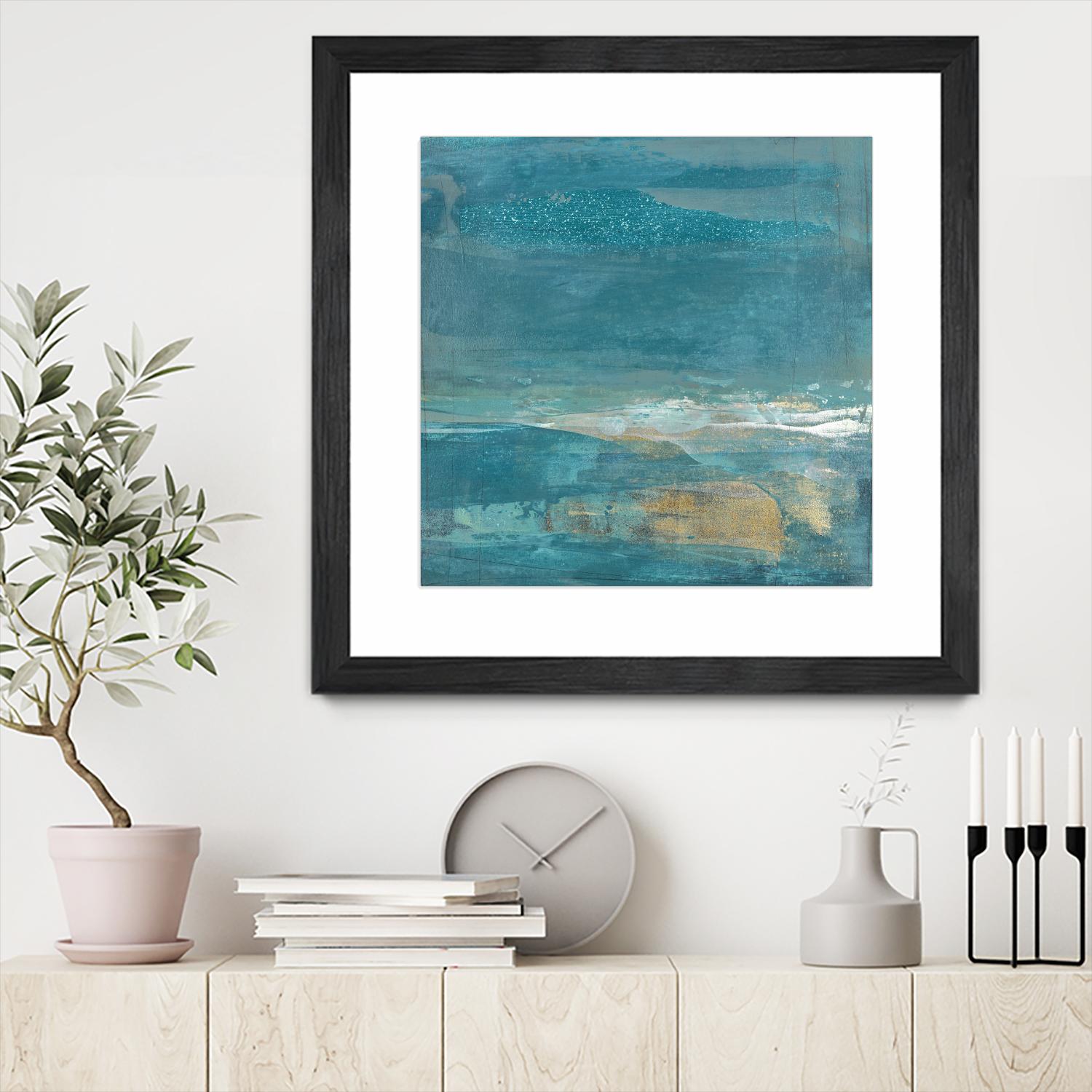 Indigo Evening 2 by Maeve Harris on GIANT ART - gold abstract