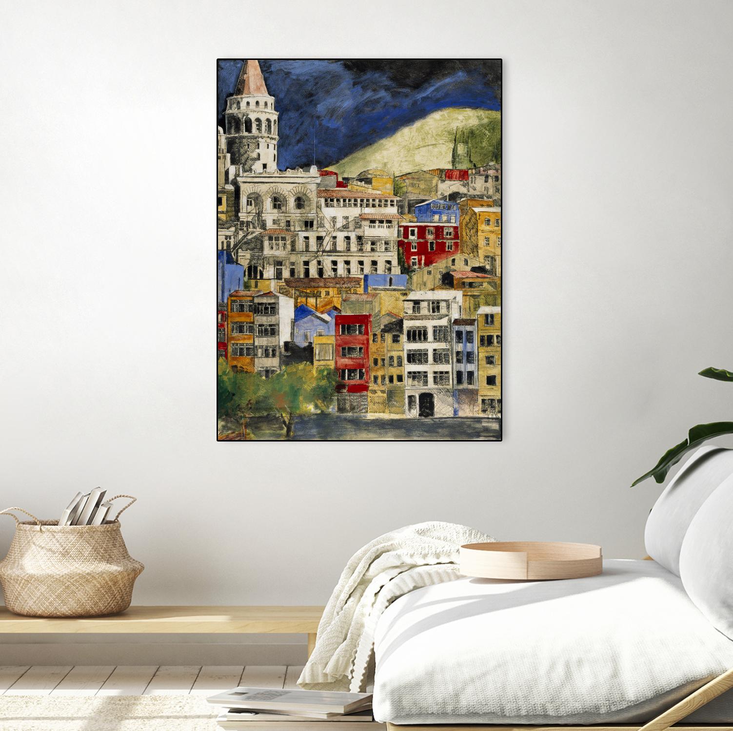 Urbana 1 by Susan Gillette on GIANT ART - beige city scene