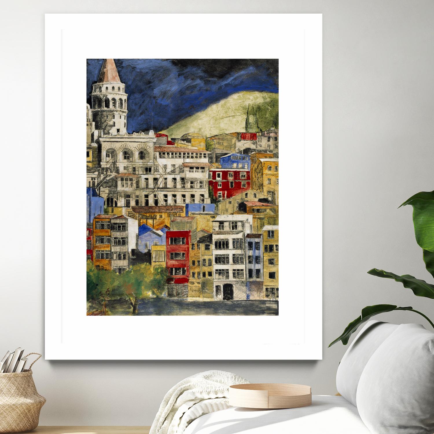 Urbana 1 by Susan Gillette on GIANT ART - beige city scene