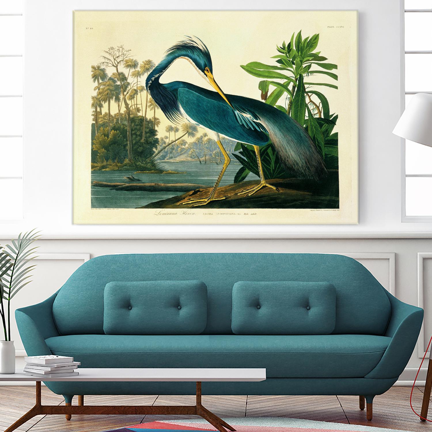 Louisiana Heron Plate 217 by Porter Design on GIANT ART - beige animals