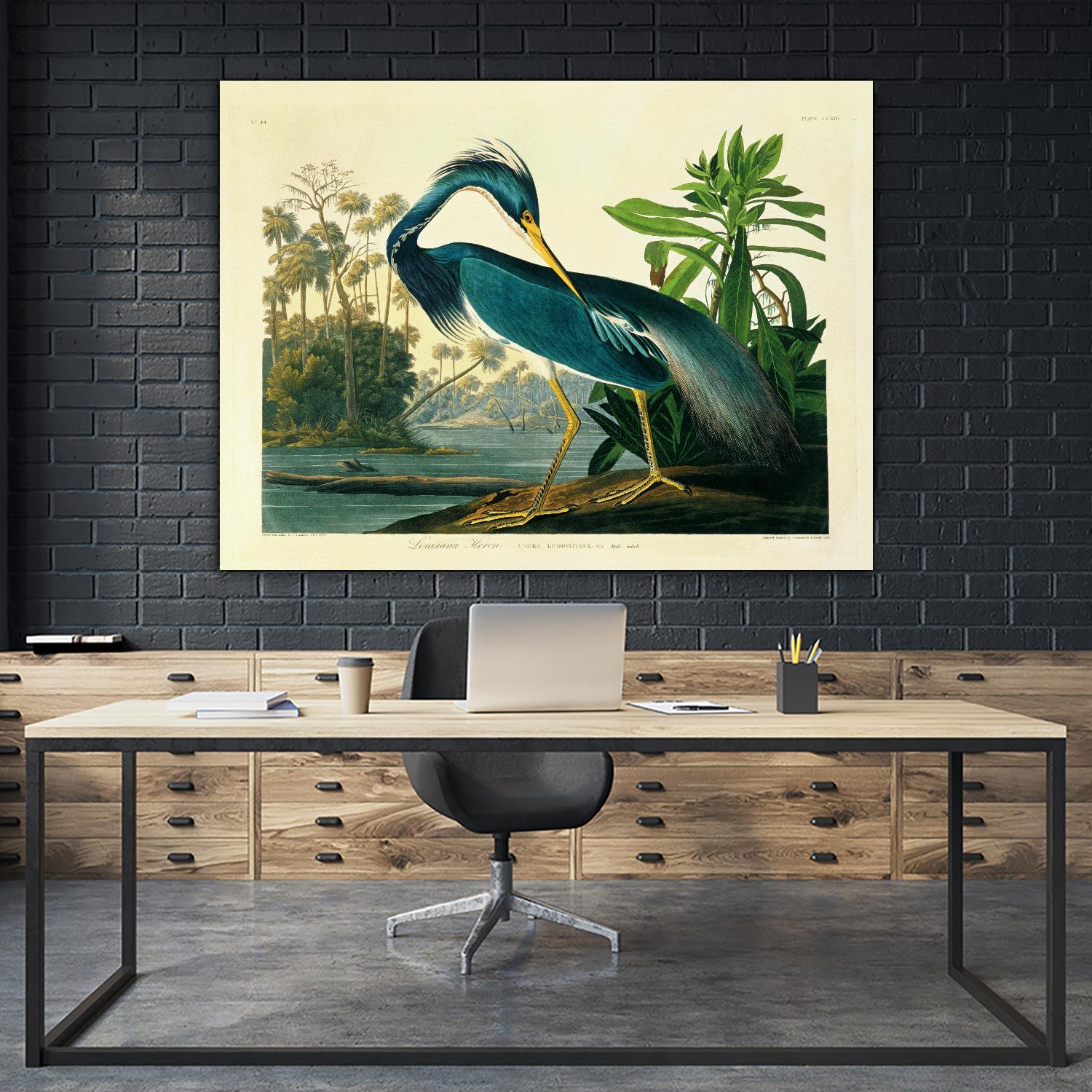 Louisiana Heron Plate 217 by Porter Design on GIANT ART - beige animals