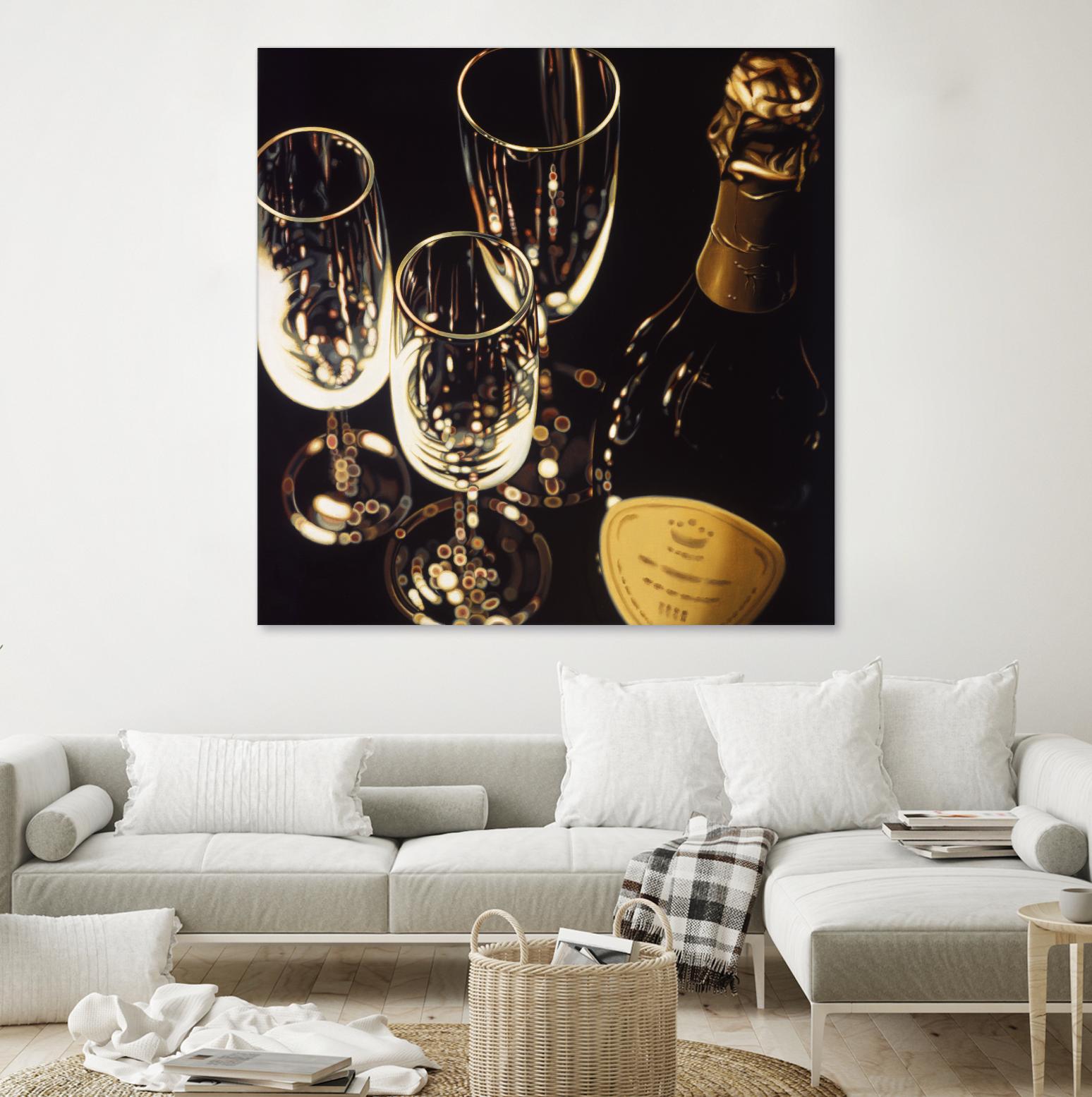 Champagne For Three by Ray Pelley on GIANT ART - white fruit-food-drink