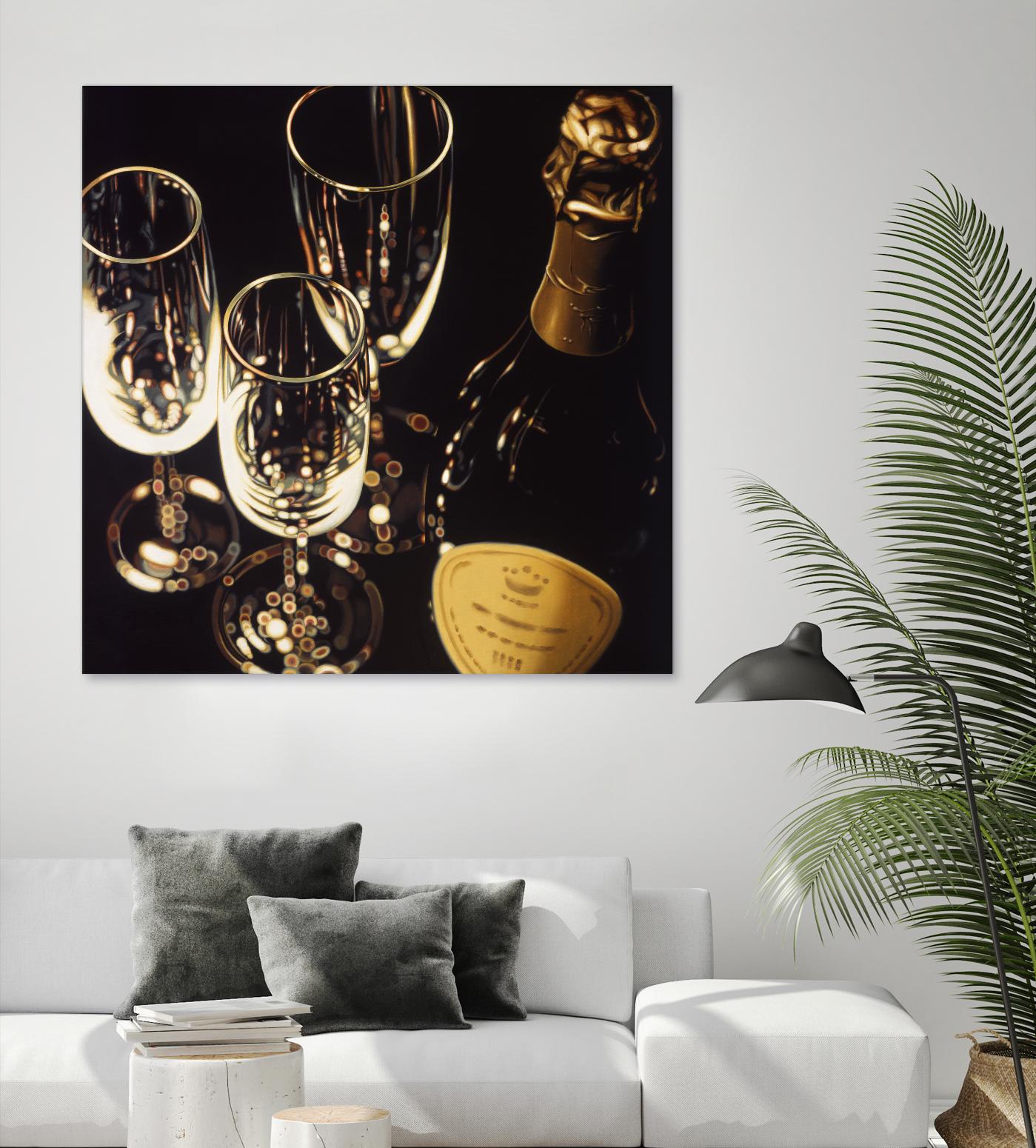 Champagne For Three by Ray Pelley on GIANT ART - white fruit-food-drink