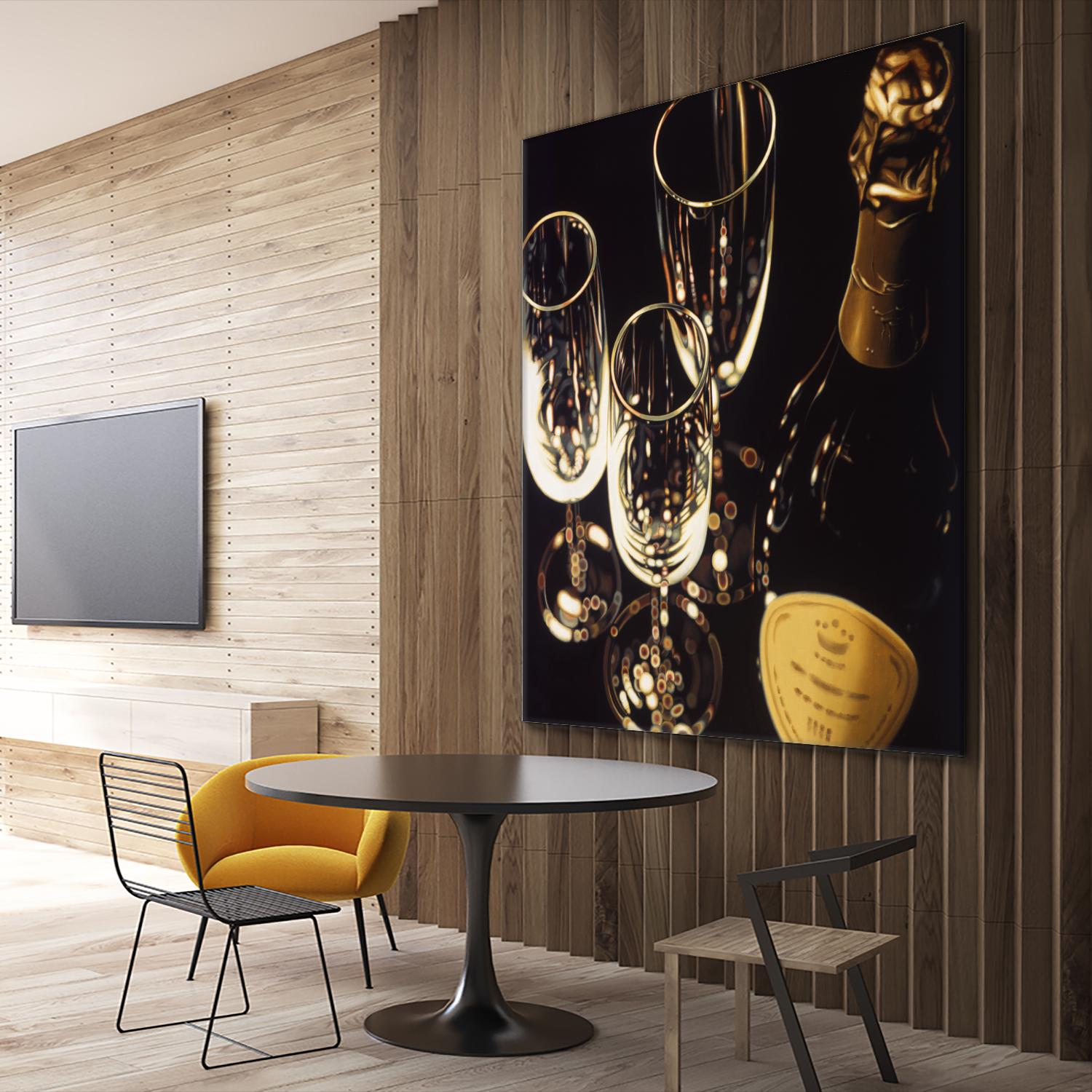 Champagne For Three by Ray Pelley on GIANT ART - white fruit-food-drink