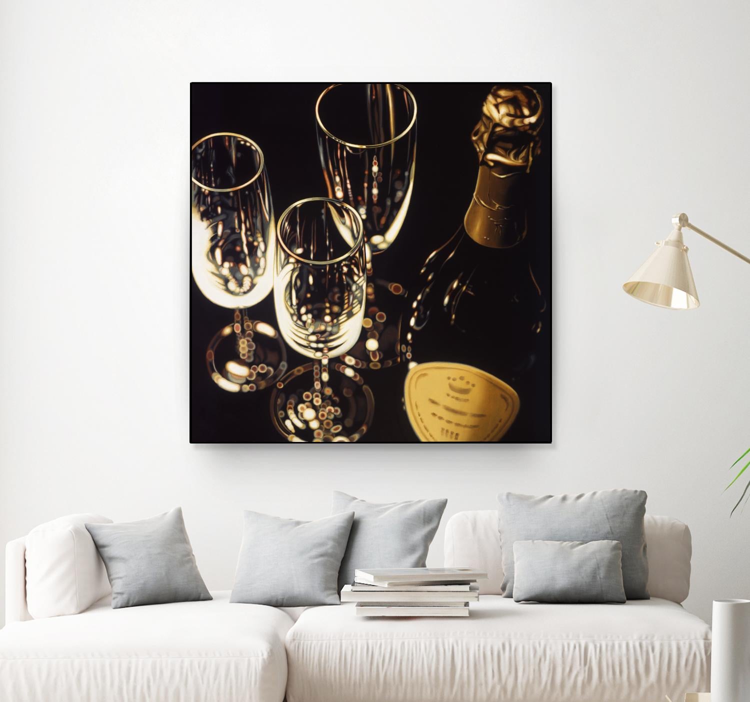 Champagne For Three by Ray Pelley on GIANT ART - white fruit-food-drink