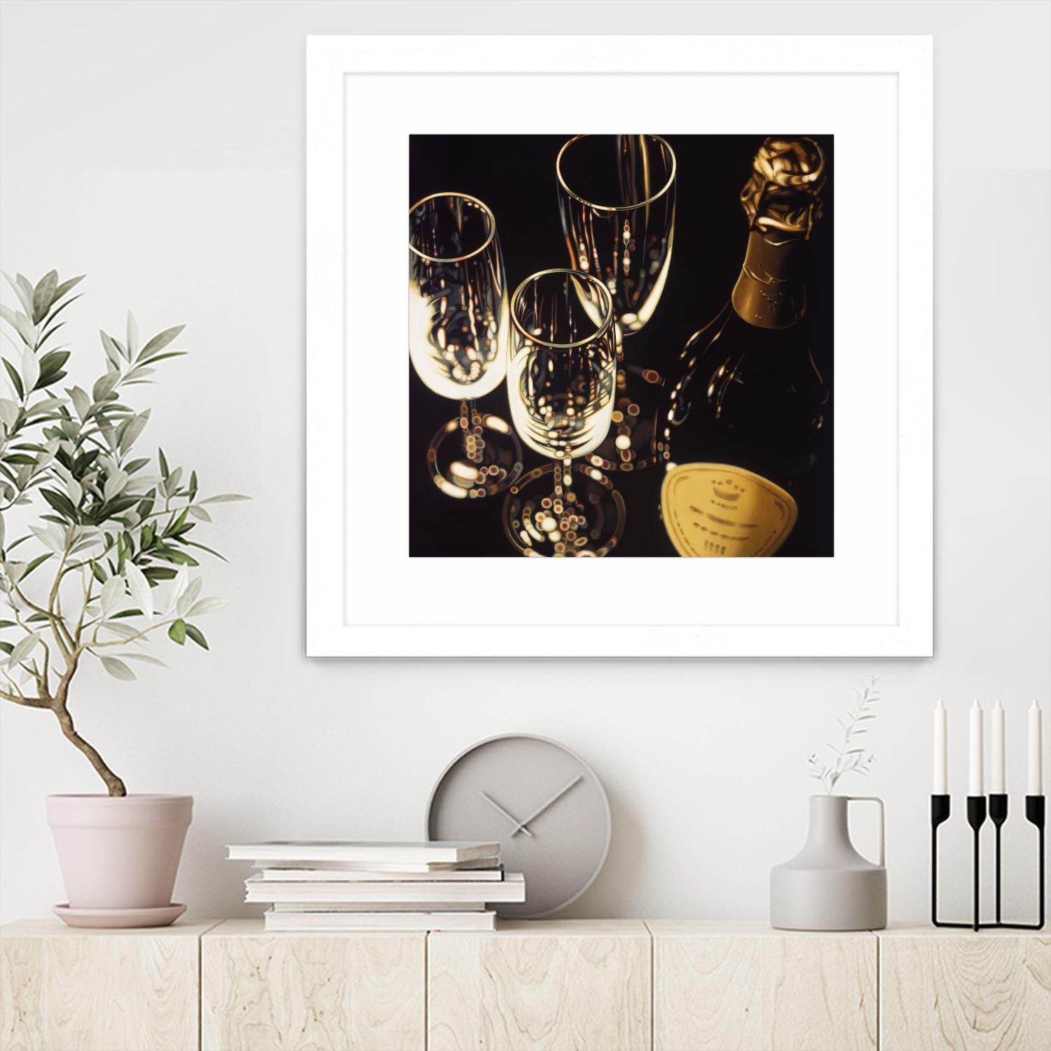 Champagne For Three by Ray Pelley on GIANT ART - white fruit-food-drink