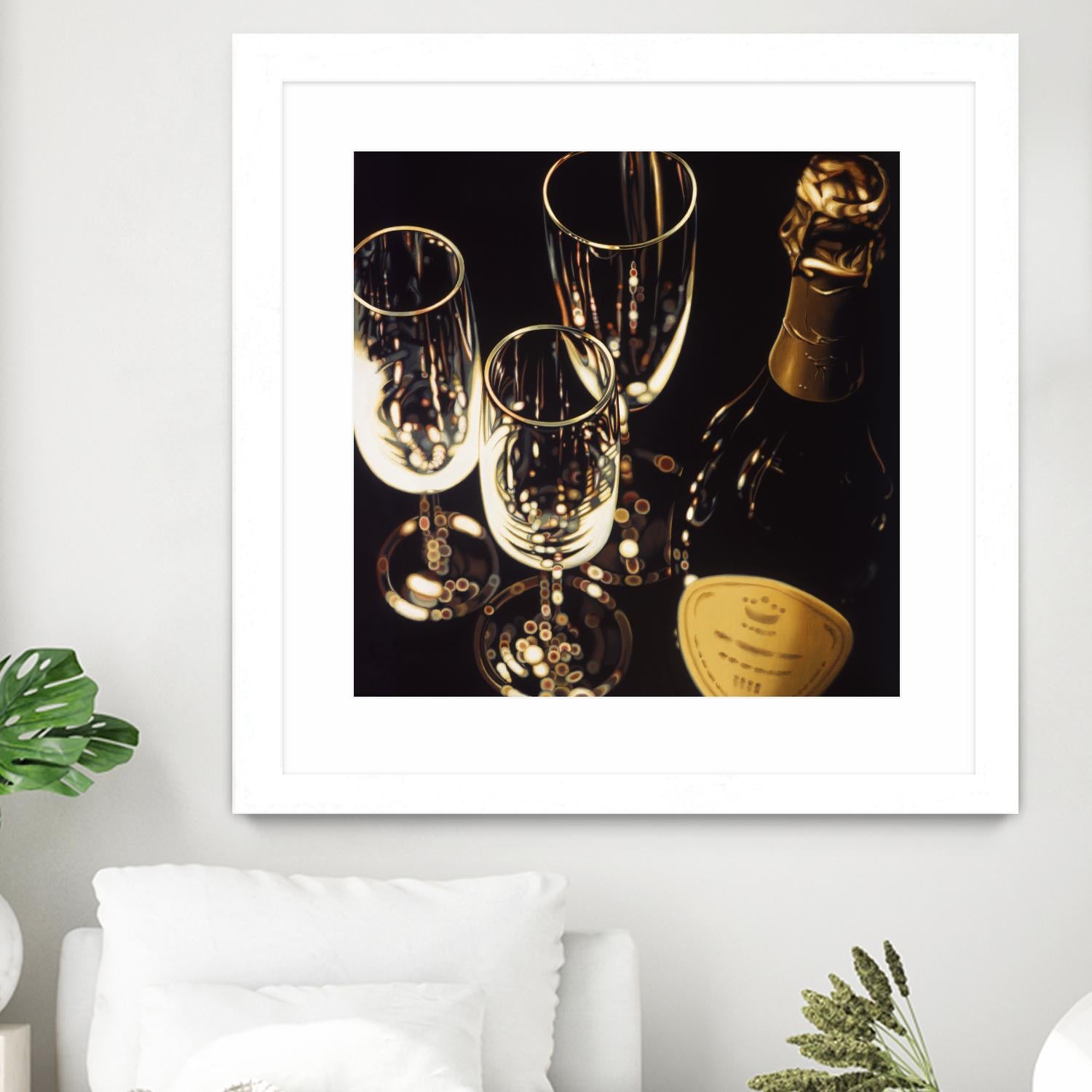 Champagne For Three by Ray Pelley on GIANT ART - white fruit-food-drink