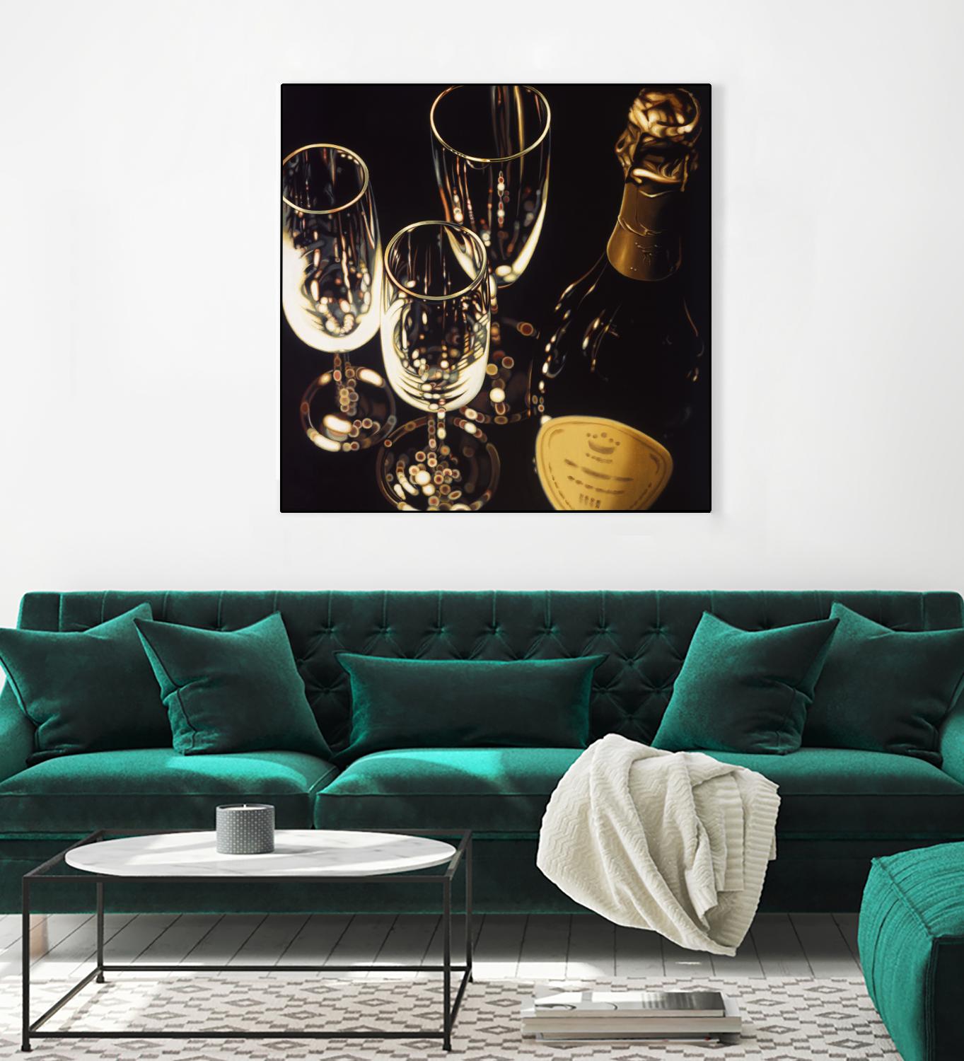 Champagne For Three by Ray Pelley on GIANT ART - white fruit-food-drink
