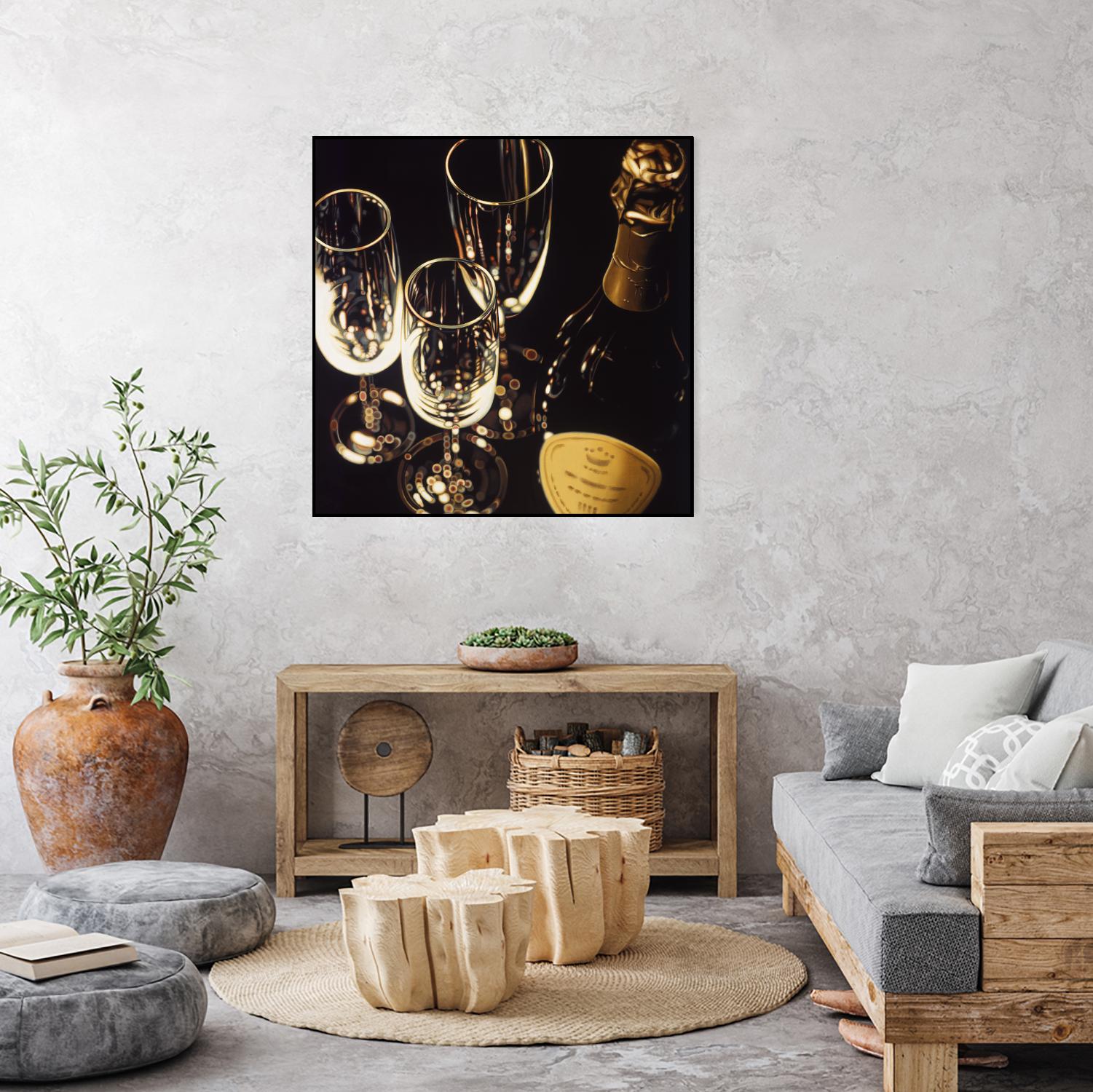 Champagne For Three by Ray Pelley on GIANT ART - white fruit-food-drink