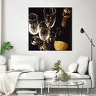Champagne For Three by Ray Pelley on GIANT ART - white fruit-food-drink