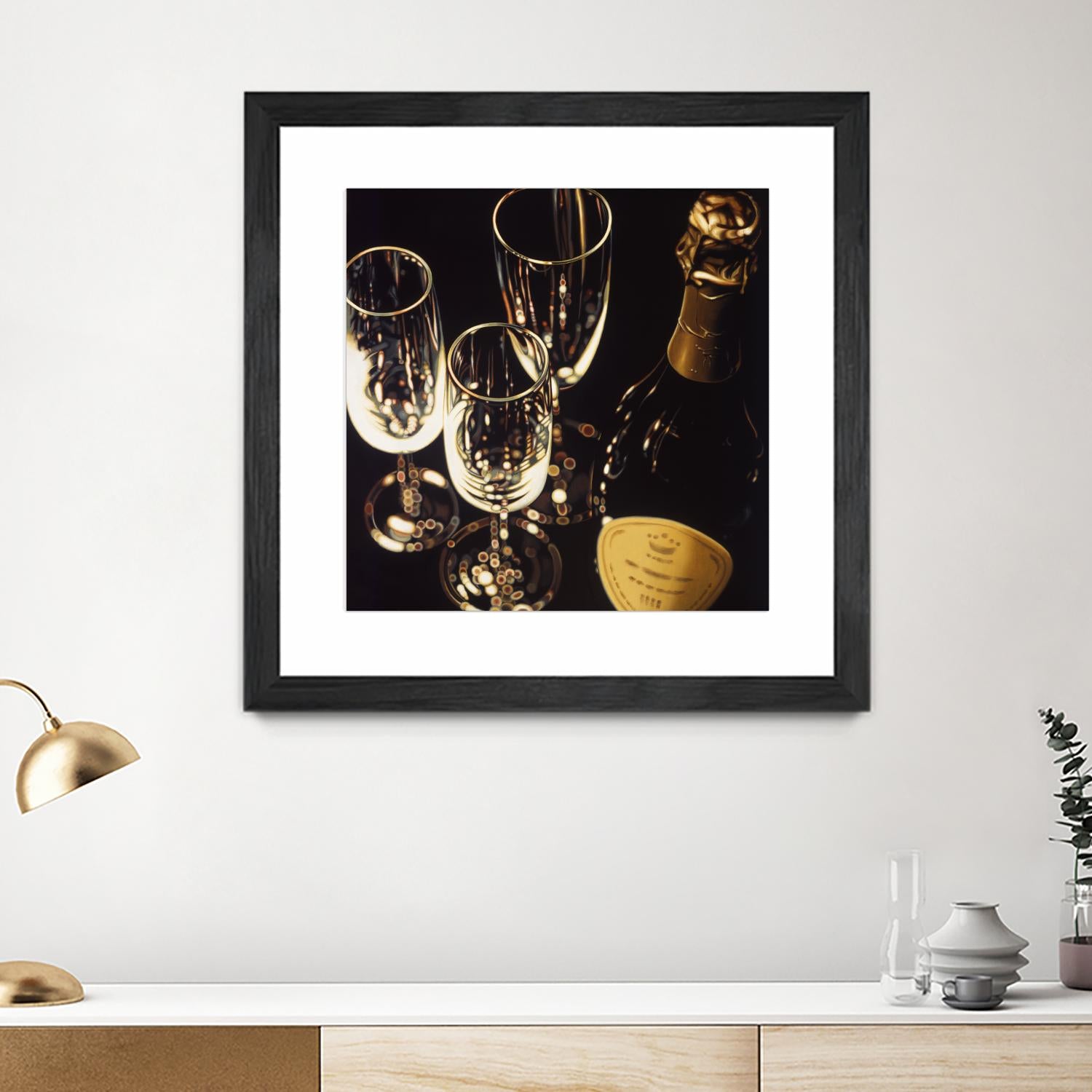 Champagne For Three by Ray Pelley on GIANT ART - white fruit-food-drink