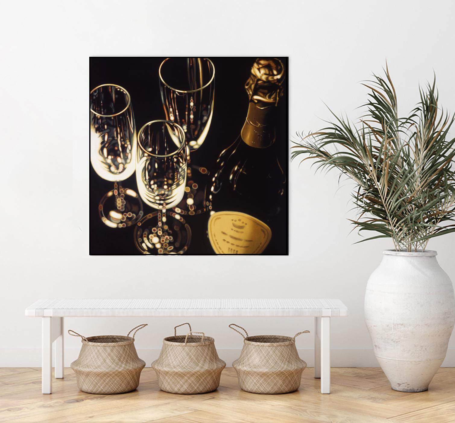 Champagne For Three by Ray Pelley on GIANT ART - white fruit-food-drink