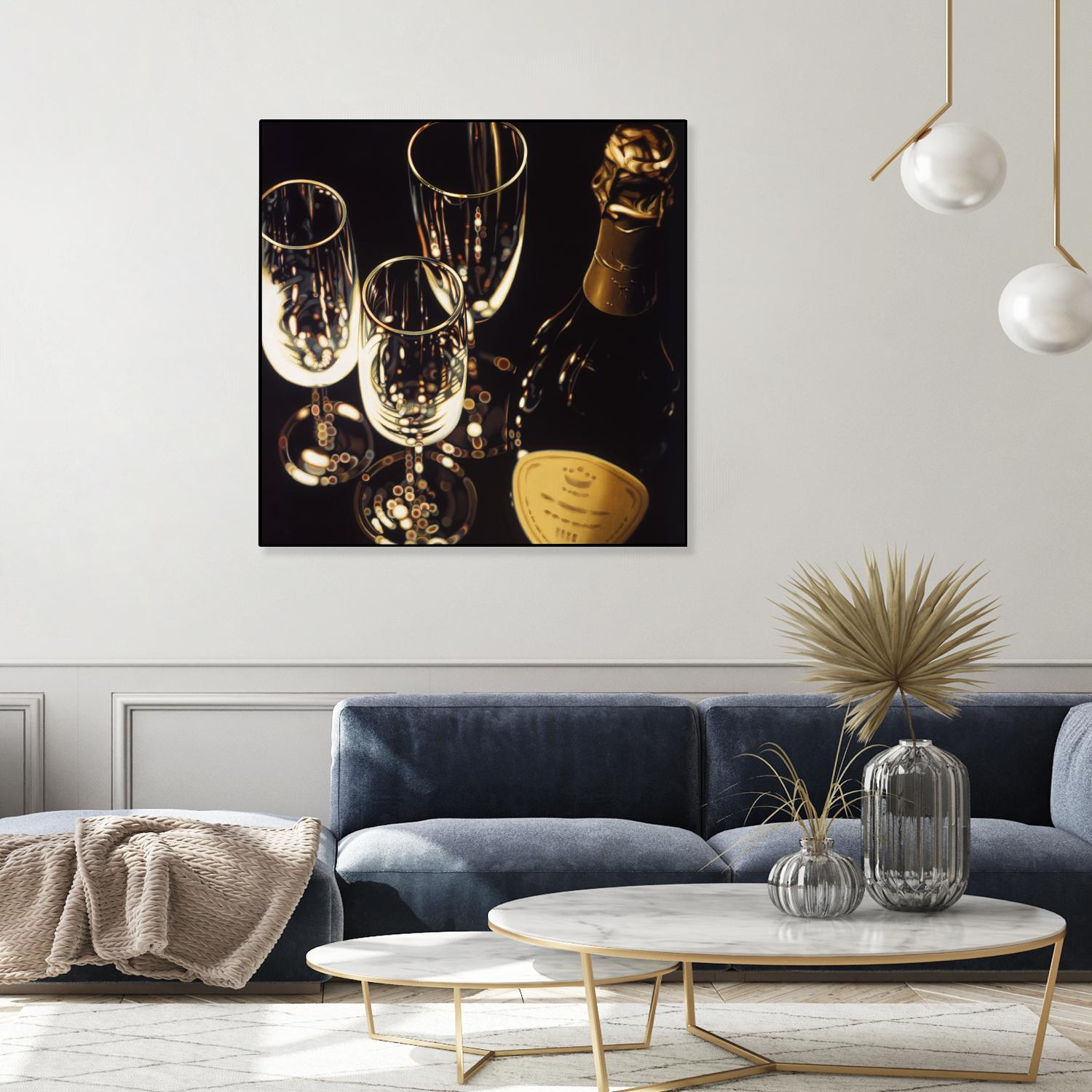 Champagne For Three by Ray Pelley on GIANT ART - white fruit-food-drink