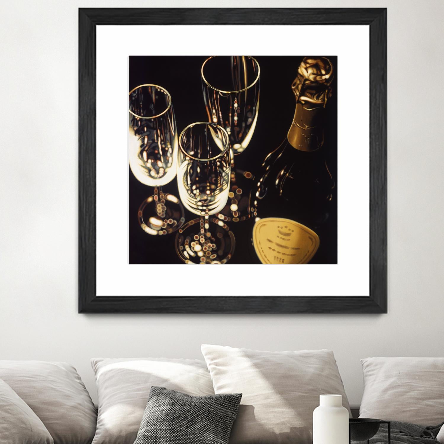 Champagne For Three by Ray Pelley on GIANT ART - white fruit-food-drink