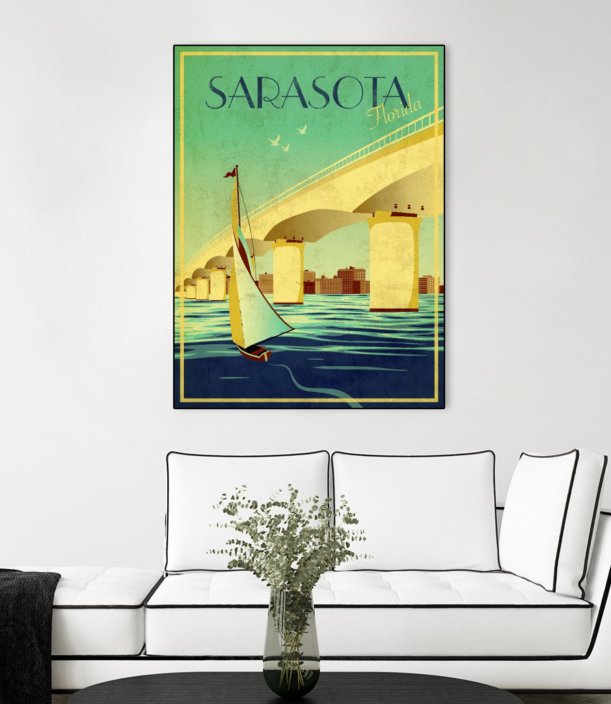 Sarasota by Stella Bradley on GIANT ART - yellow tropical