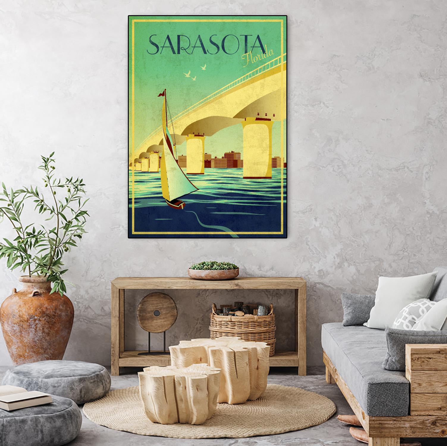 Sarasota by Stella Bradley on GIANT ART - yellow tropical