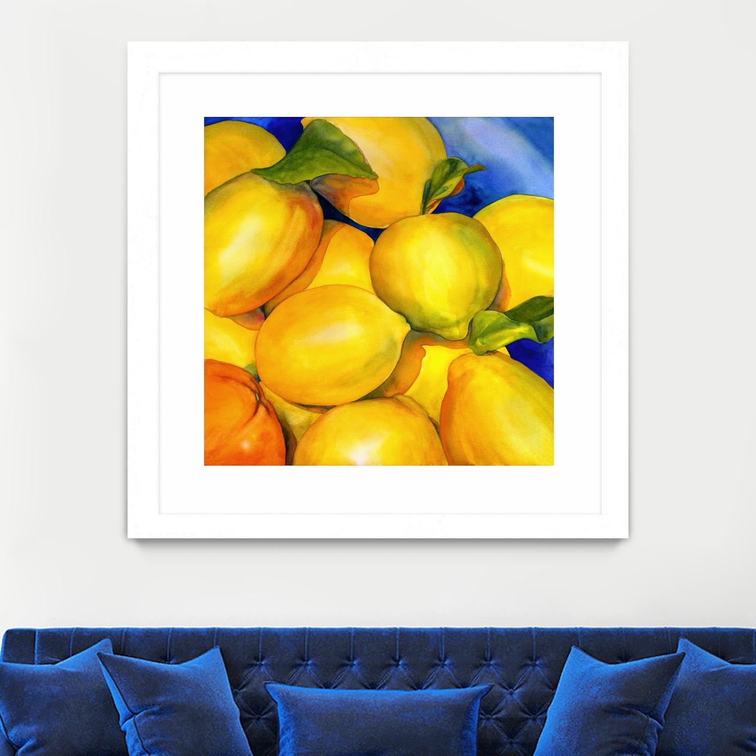 Zest For Life by Terri Hill on GIANT ART - blue fruit-food-drink