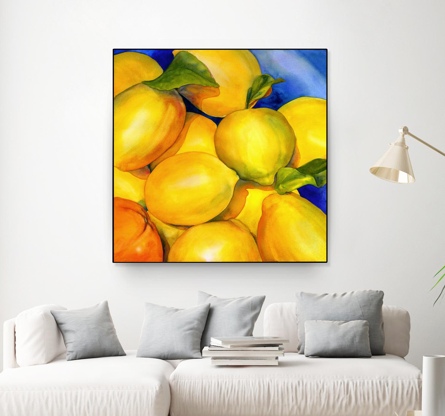 Zest For Life by Terri Hill on GIANT ART - blue fruit-food-drink