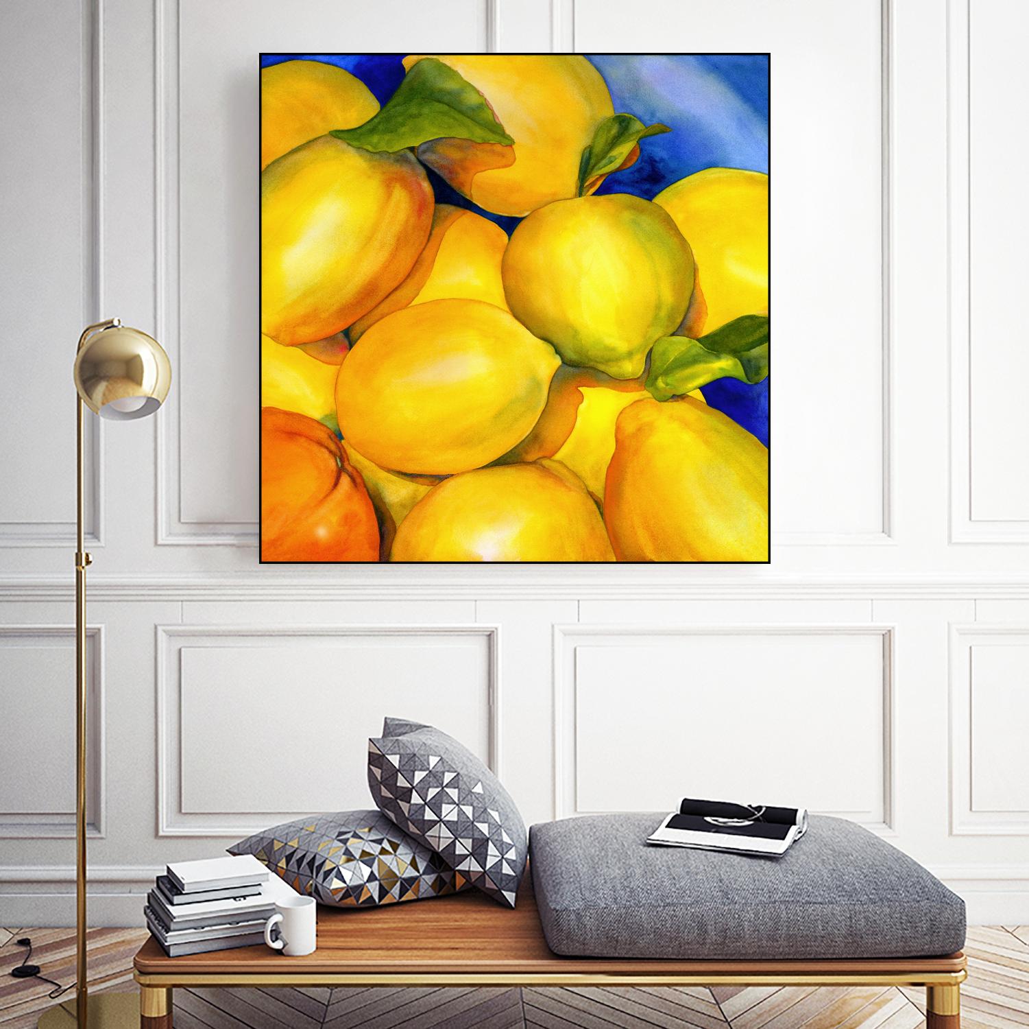 Zest For Life by Terri Hill on GIANT ART - blue fruit-food-drink