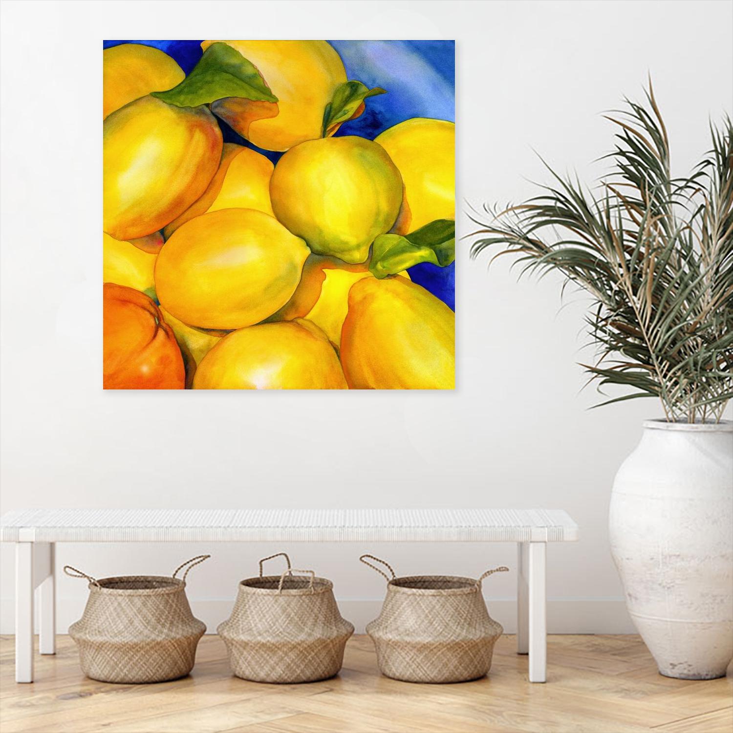 Zest For Life by Terri Hill on GIANT ART - blue fruit-food-drink