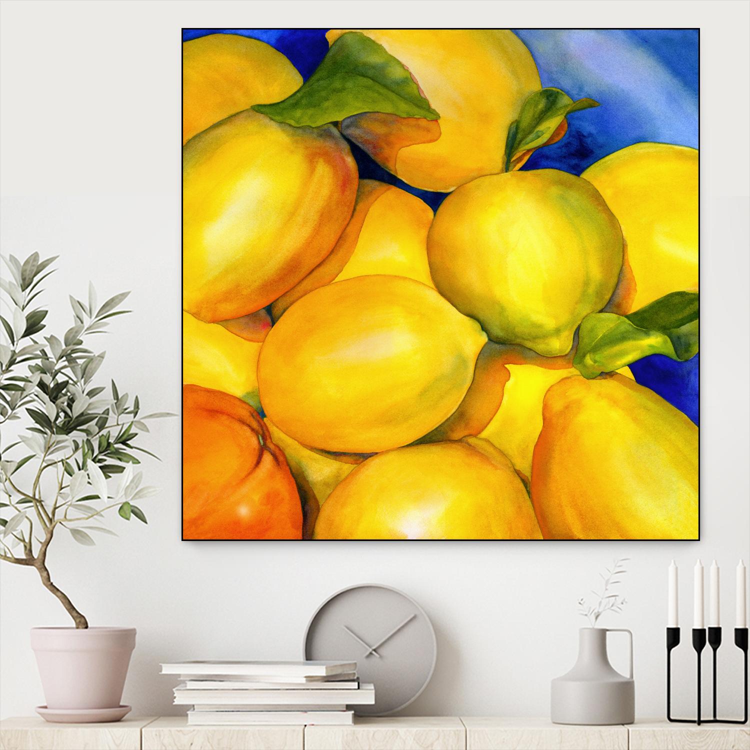 Zest For Life by Terri Hill on GIANT ART - blue fruit-food-drink
