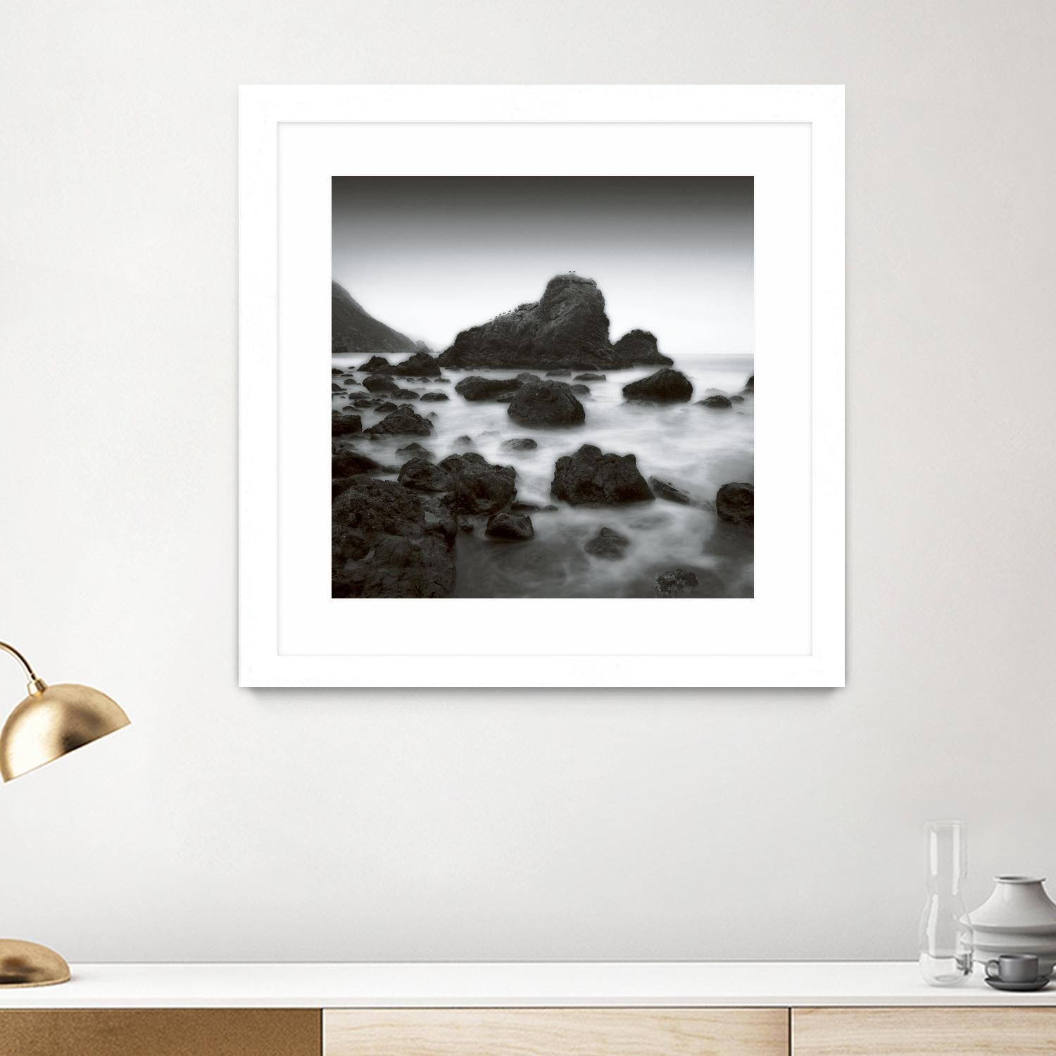 Ocean Rocks Muir Beach by Jamie Cook on GIANT ART - white sea scene