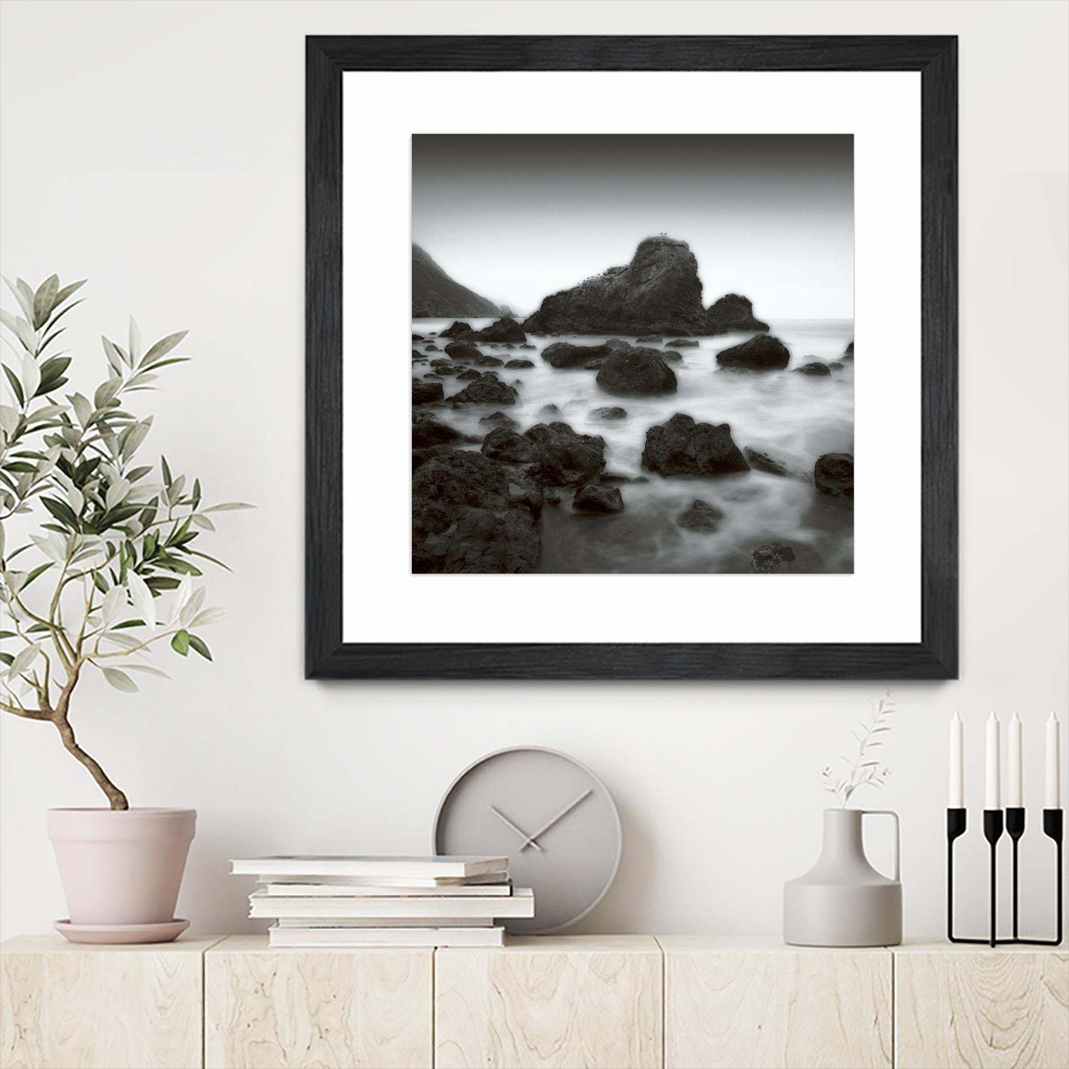 Ocean Rocks Muir Beach by Jamie Cook on GIANT ART - white sea scene