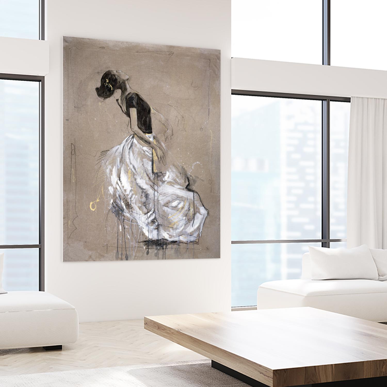 Living the Dream I by Marta Wiley on GIANT ART - white music - dance