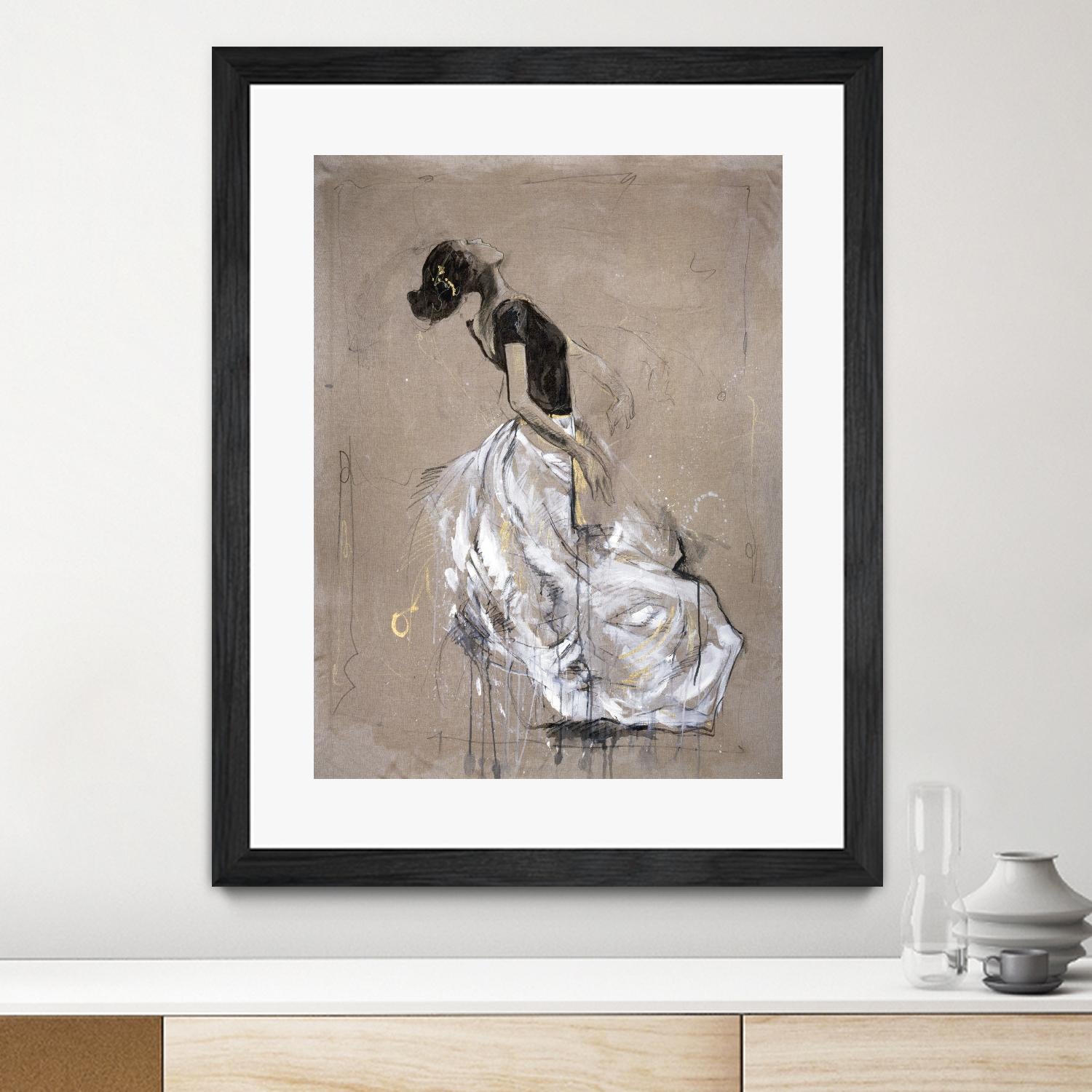 Living the Dream I by Marta Wiley on GIANT ART - white music - dance