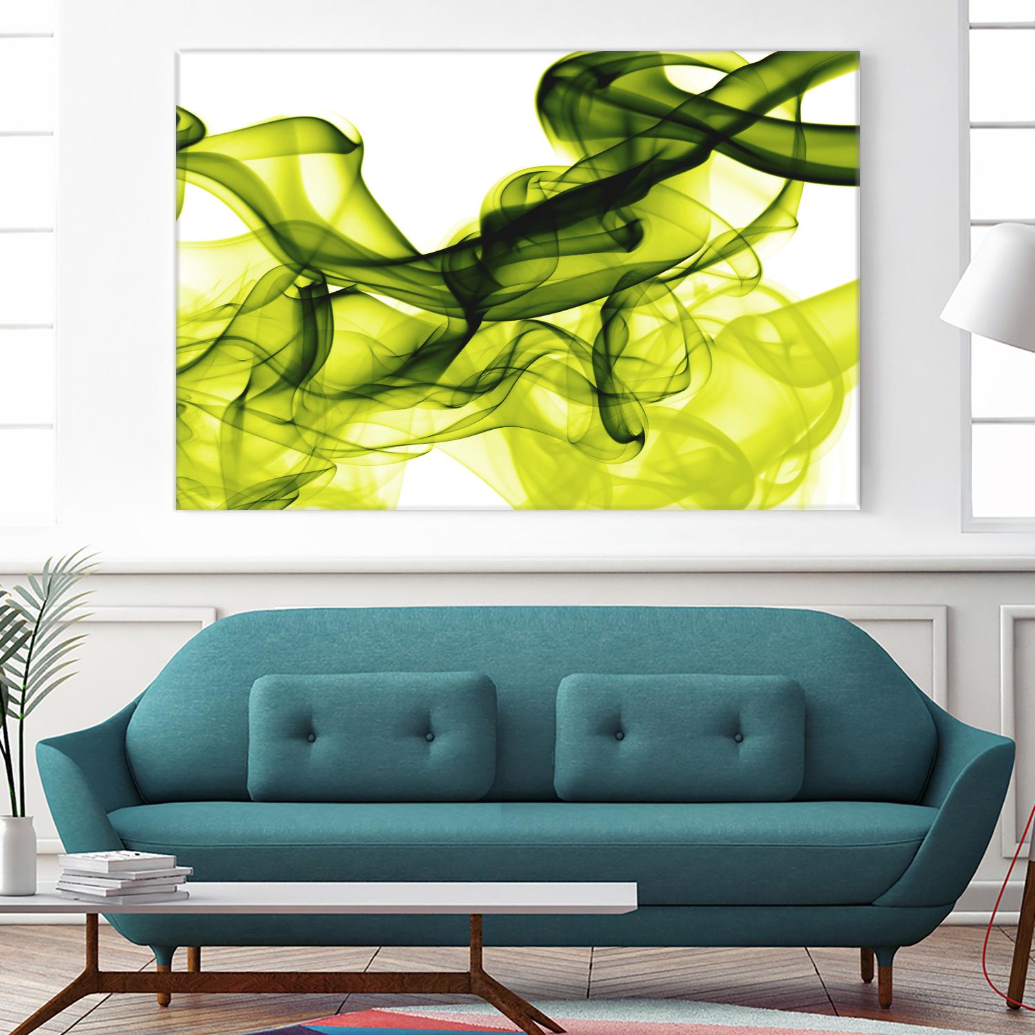 Green Smoke by GI ArtLab on GIANT ART - white abstract