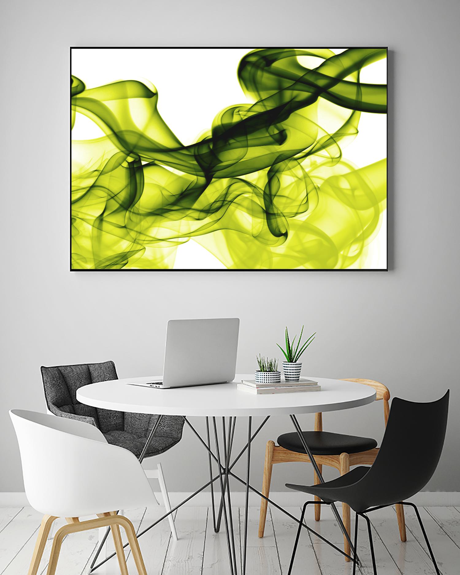 Green Smoke by GI ArtLab on GIANT ART - white abstract